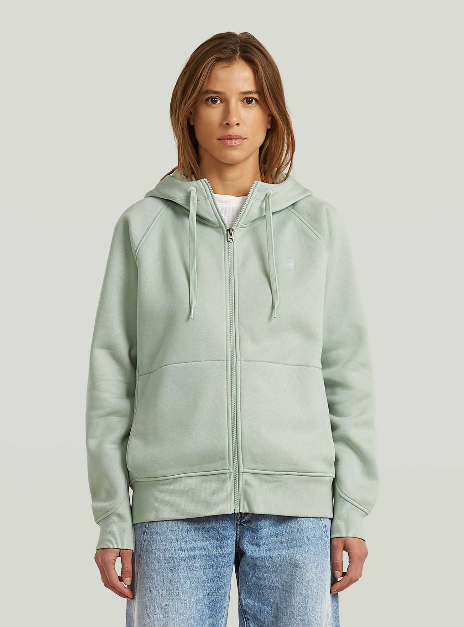 G-STAR Strickpullover "Premium Core 2.1 Hooded Zip Thru Sweatshirt"