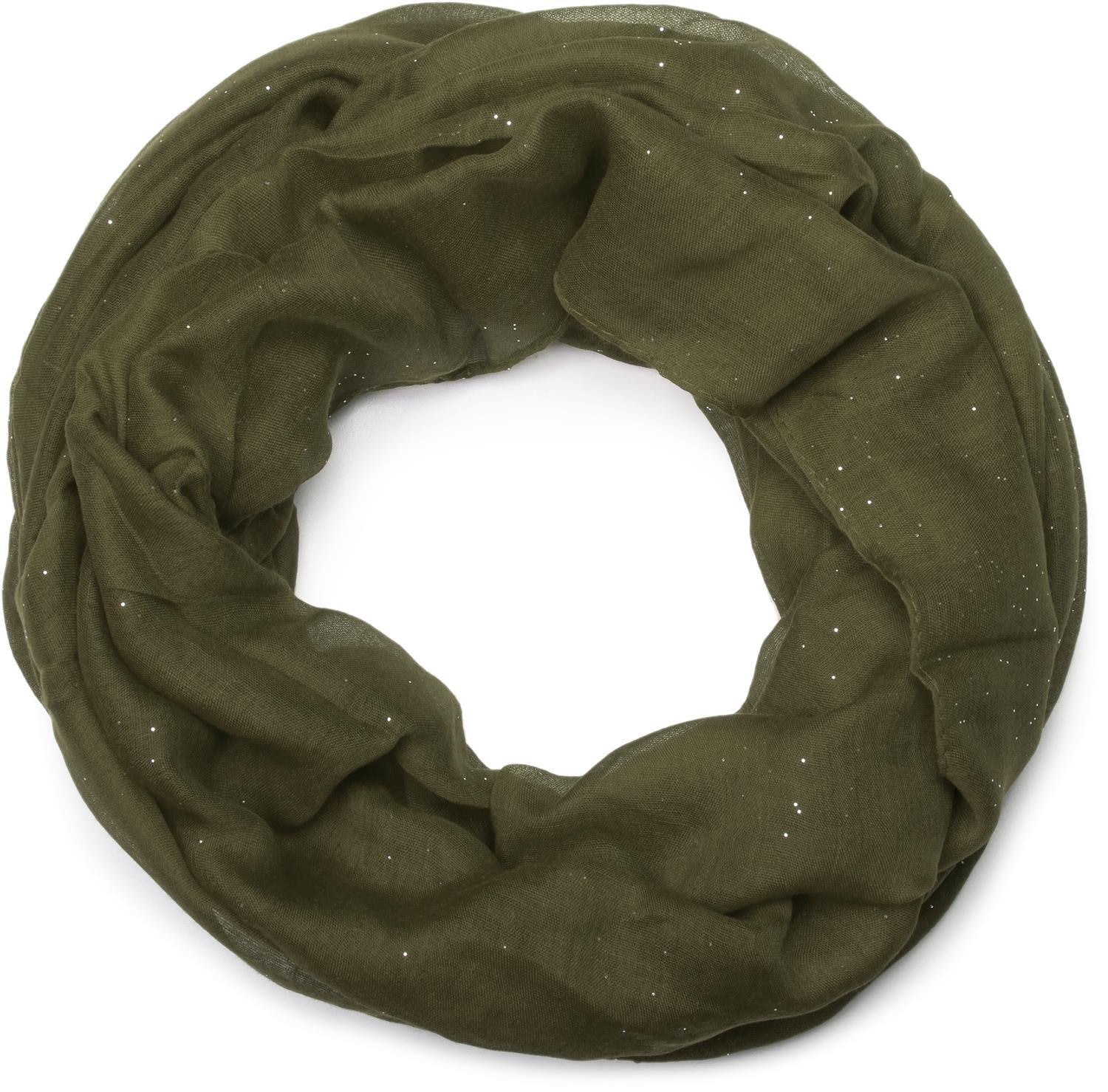 styleBREAKER Loop "Loop mit Glitzer unifarben" 1 Stk.