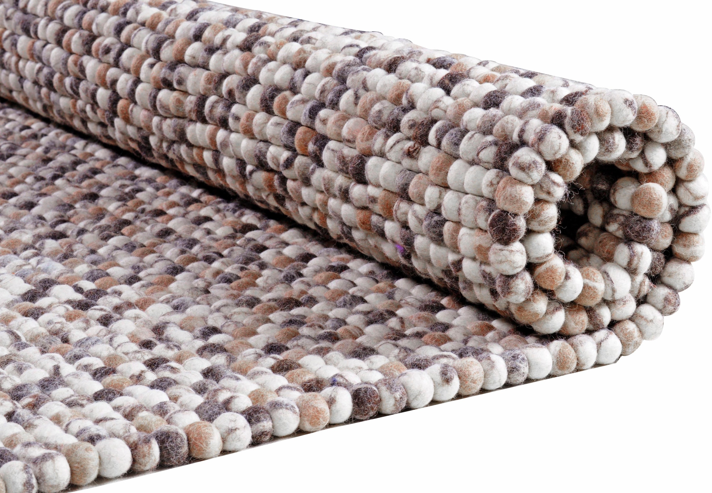 THEKO Läufer »Felty 2.2«, rechteckig, 22 mm Höhe, Teppich-Läufer, aus Filzkugeln, reine Wolle, handgefertigt