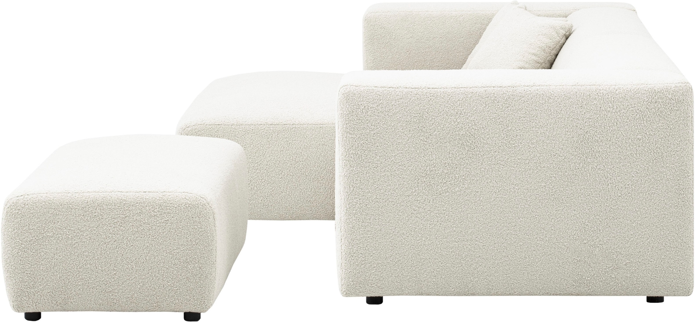 andas Polsterecke »BAKELS, Ecksofa-Set mit Hocker, L-Form mit Schlaffunktion«, Ecksofa-Set (incl. Hocker) im trendigen Megacord