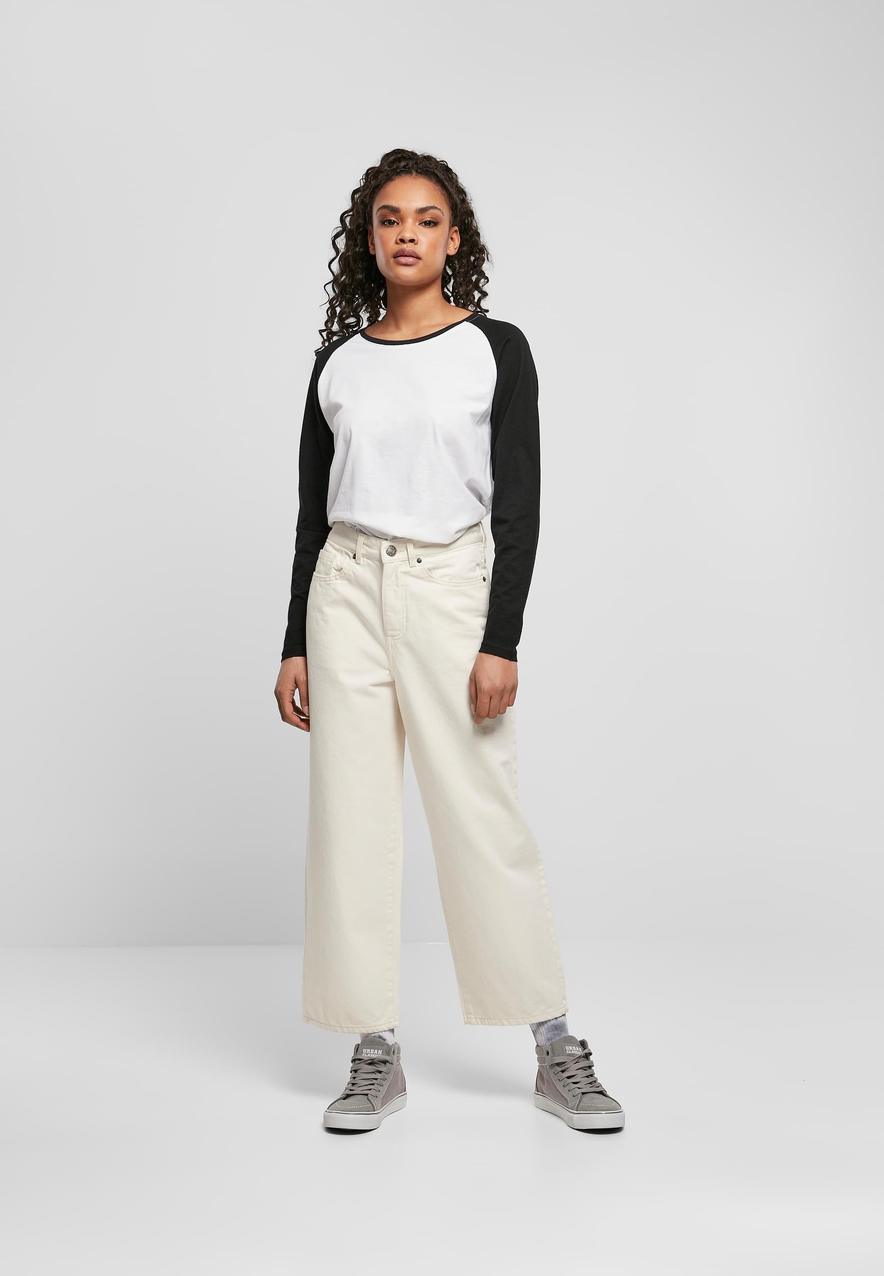 URBAN CLASSICS Langarmshirt »Urban Classics Damen Ladies Contrast Raglan Longsleeve«, (1 tlg.)