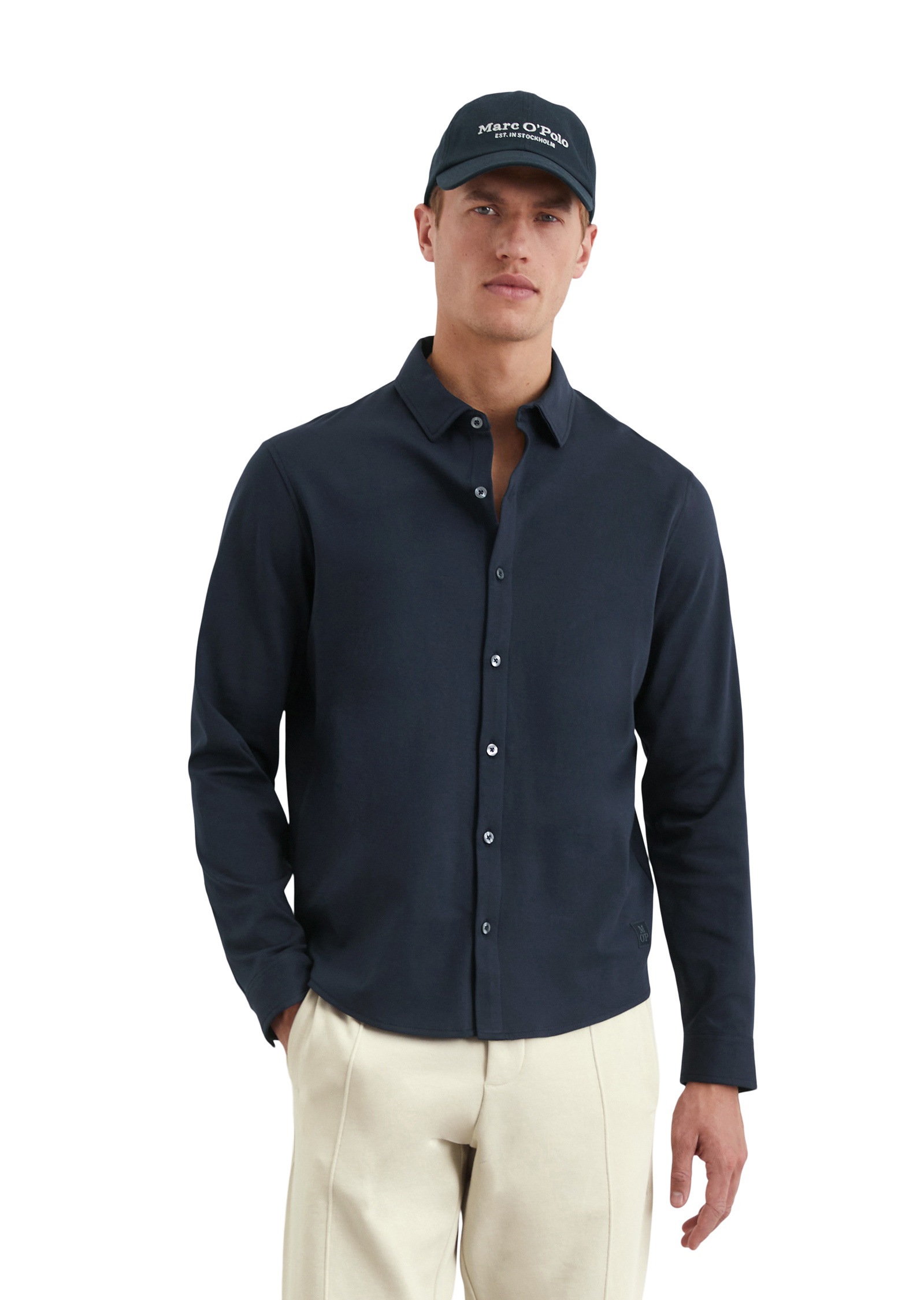 Marc O'Polo Langarm-Poloshirt »aus grynos Bio-Baum...