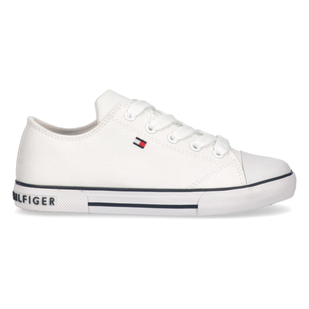 Tommy Hilfiger Sneaker »LOW CUT LACE-UP SNEAKER« mit gestickter Logoflag