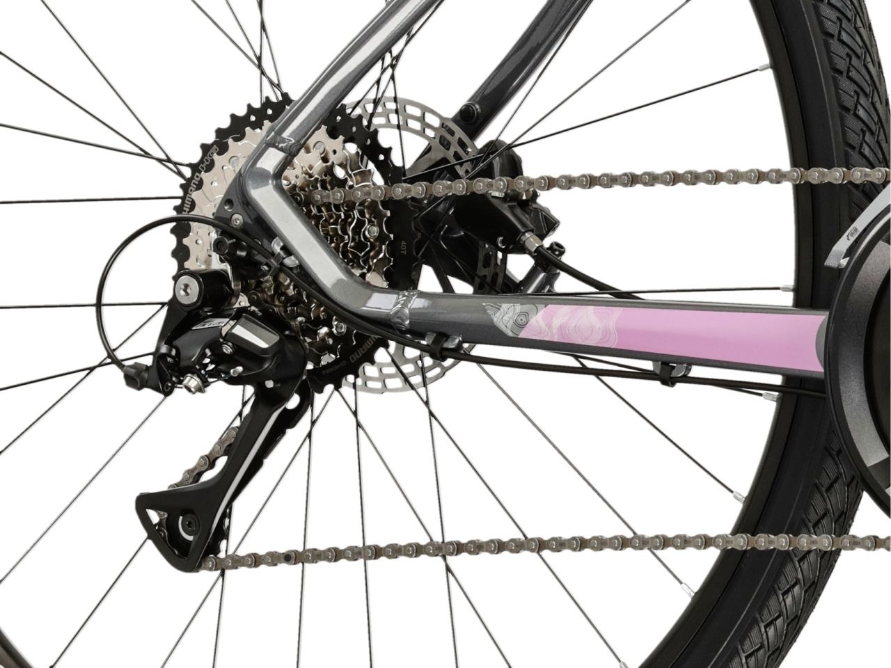 Kross Crossrad »KROSS Crossrad Damen 28" Evado 4.0 grau 16 Gänge« 16 Gang Shimano ACERA M3020 Schaltwerk Kettenschaltung