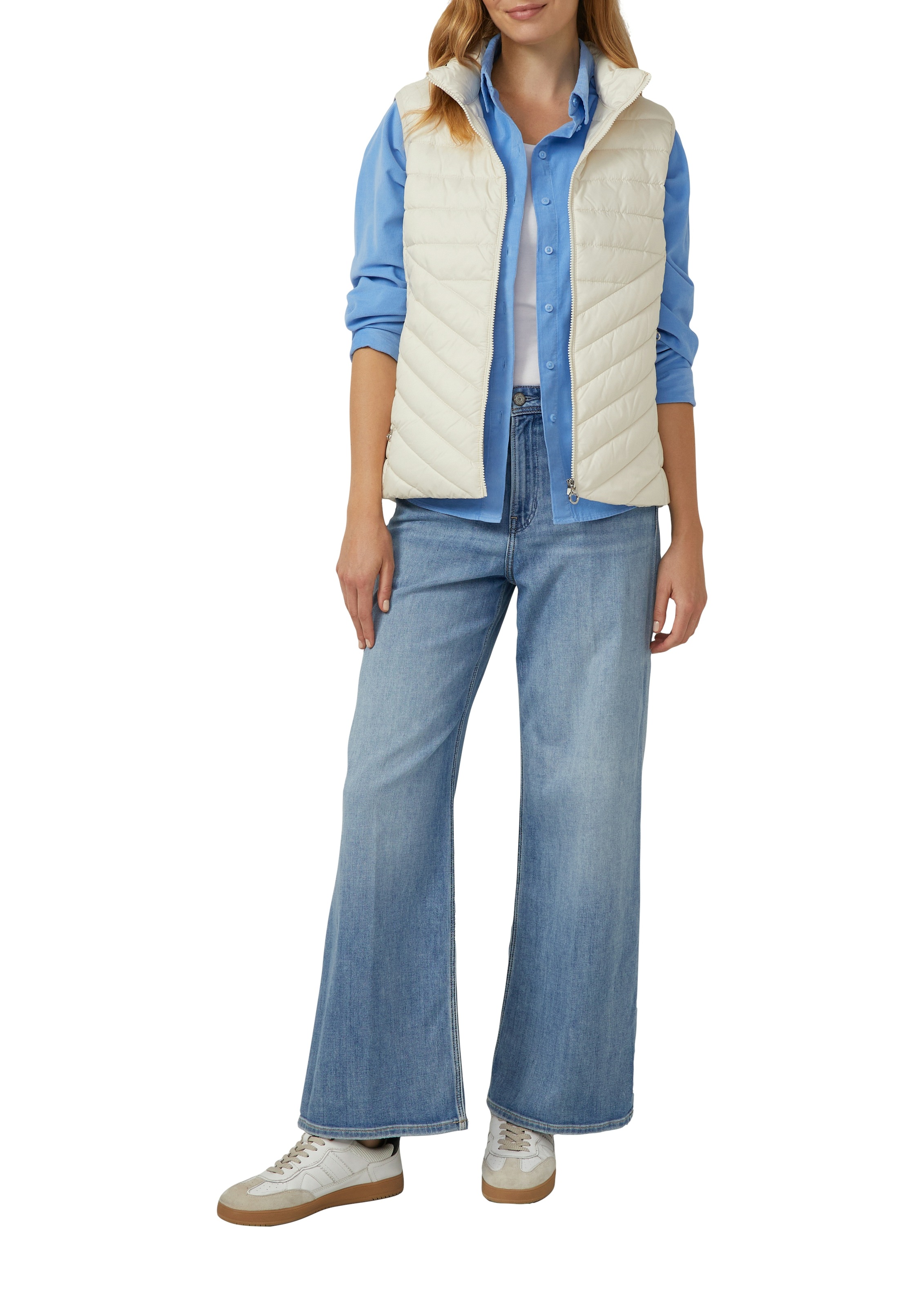 Tanktop S.OLIVER, Damen, Gr. 38, weiß (2x weiß), Jersey, Obermaterial: 95% Baumwolle, 5% Elasthan, unifarben, hüftbedeckend, Rundhals, Tops Tanktop, 2-er Pack, Sommertop, mit Stretch 2