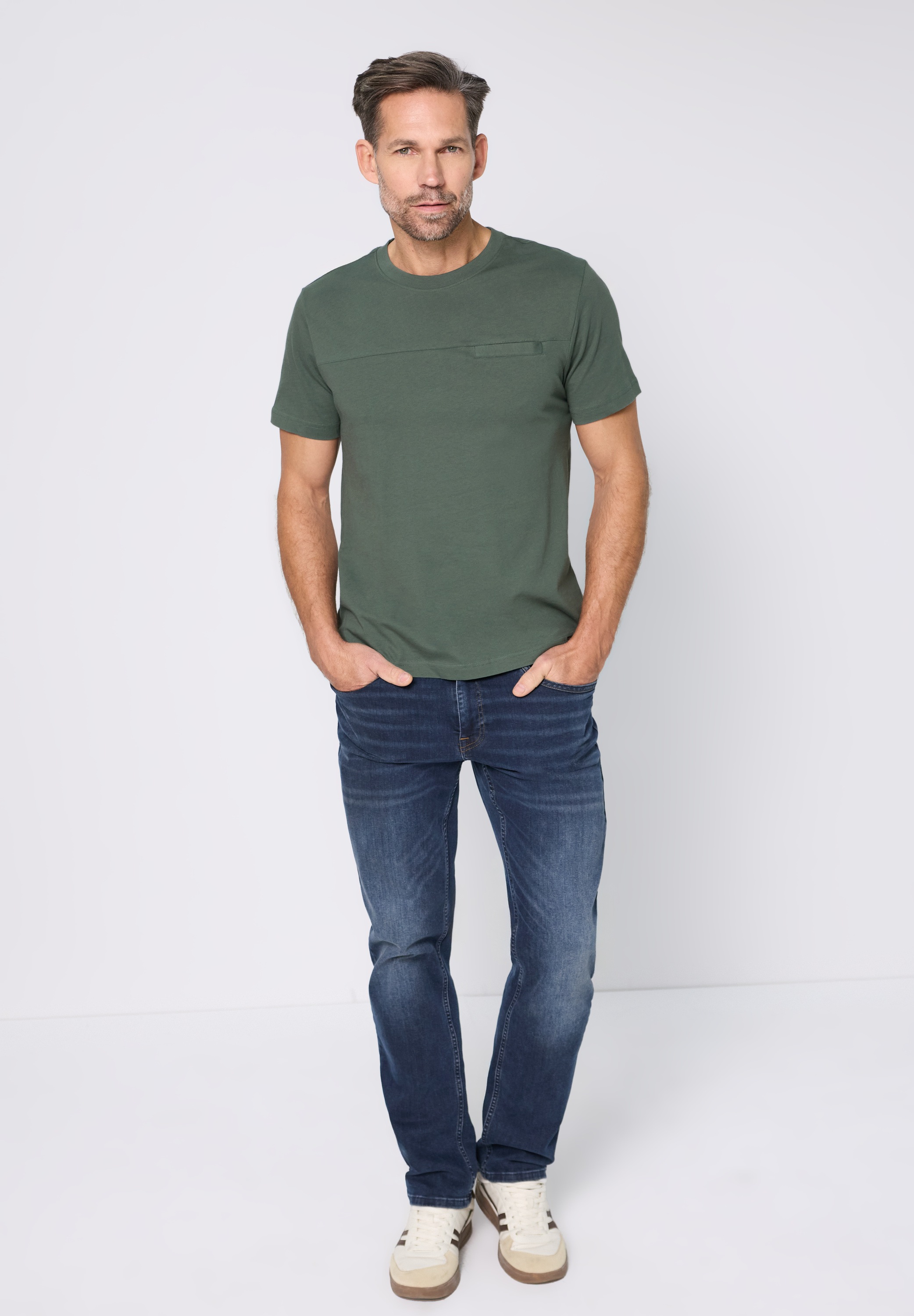 STREET ONE MEN T-Shirt aus reiner Baumwolle