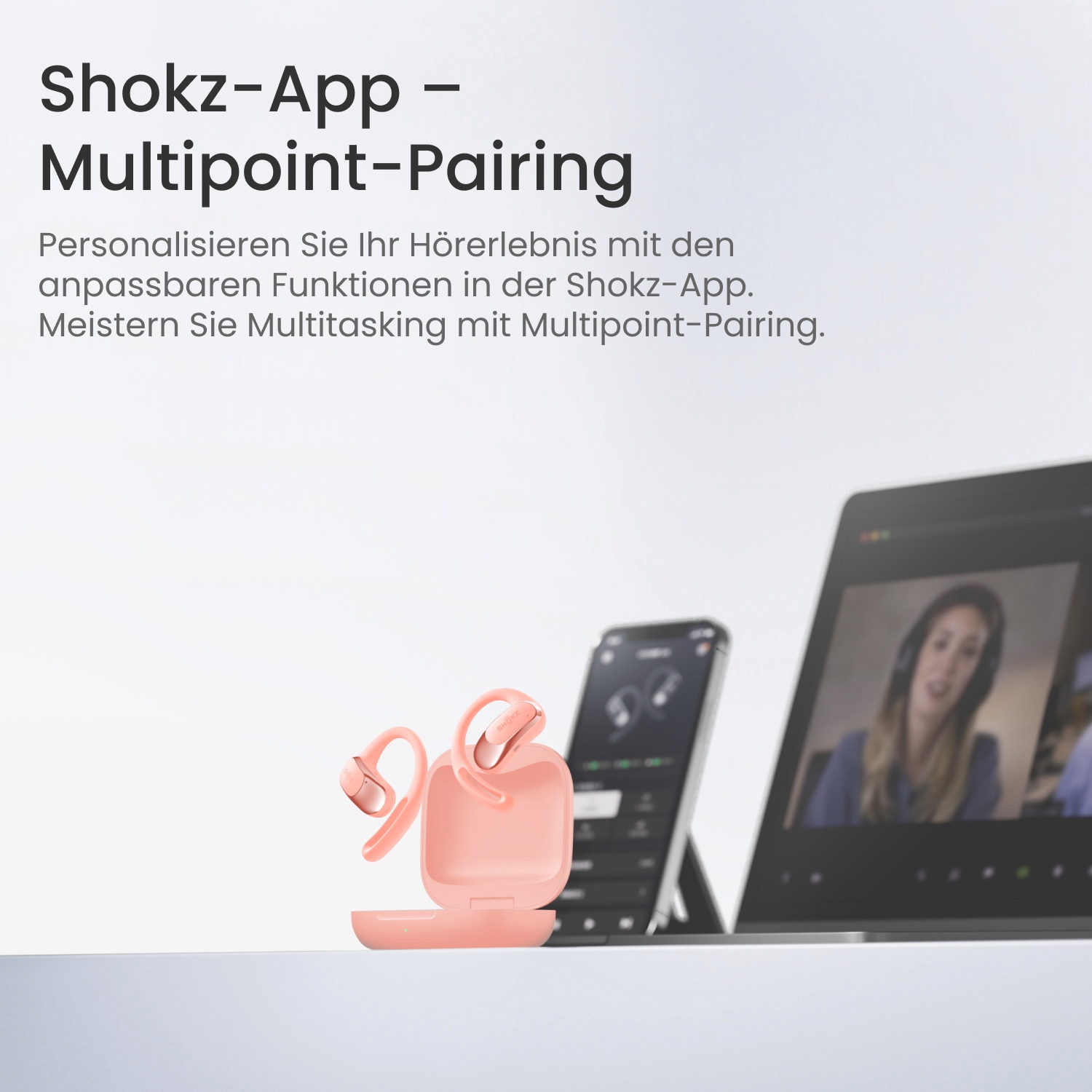 Shokz Open-Ear-Kopfhörer »OpenFit Air«, A2DP Bluetooth