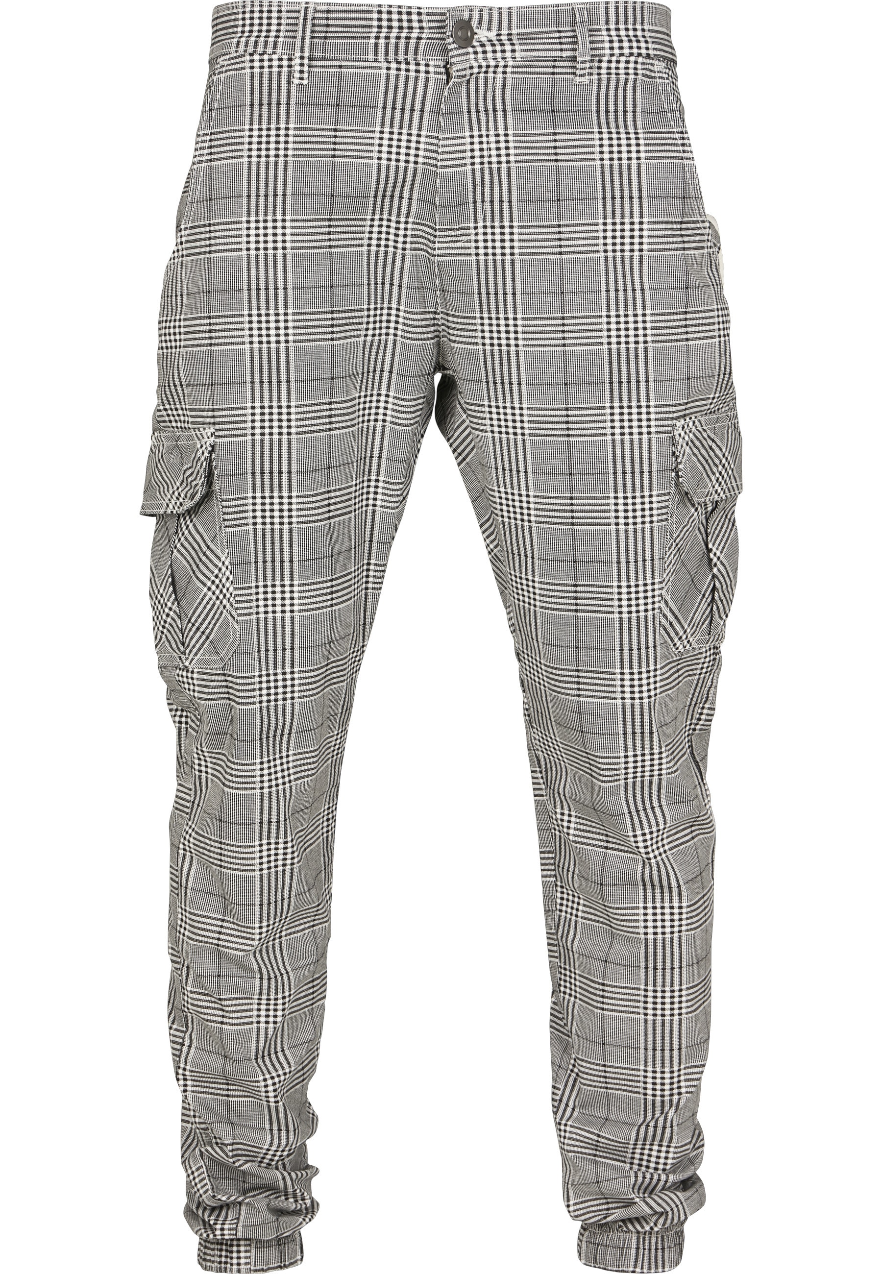 URBAN CLASSICS Cargohose »Urban Classics Herren AOP Glencheck Cargo Jog Pants«