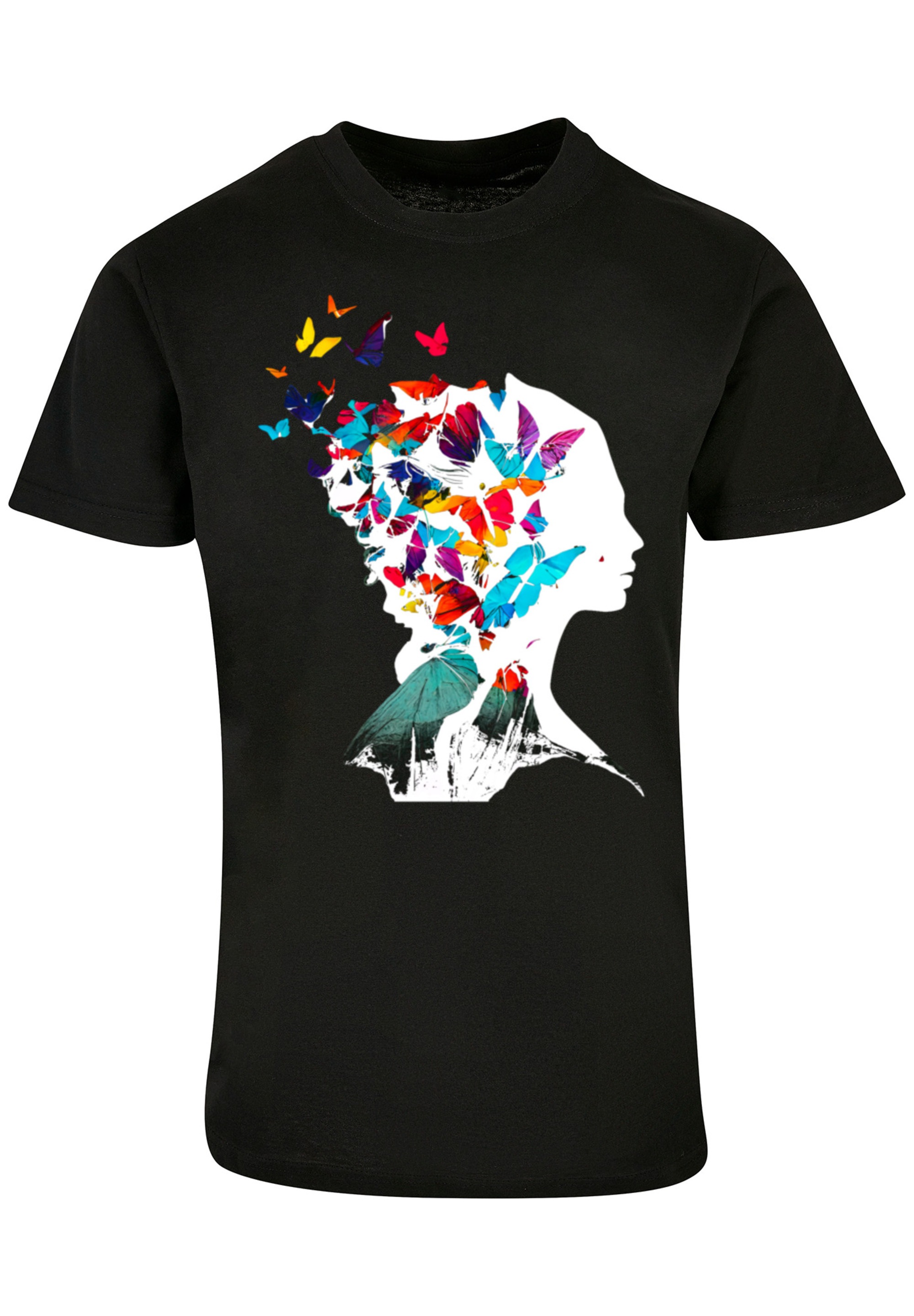 F4NT4STIC T-Shirt »Schmetterling Silhouette TEE UNISEX«, Print
