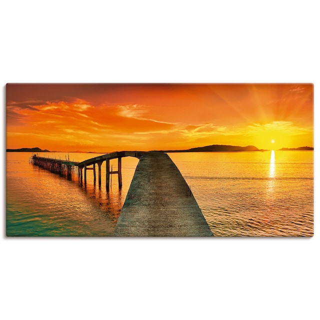Größen Wandaufkleber Poster | Artland Alubild, St.), (1 Meer«, dem Gewässer, als »Sonnenaufgang in versch. Leinwandbild, oder über Wandbild BAUR kaufen