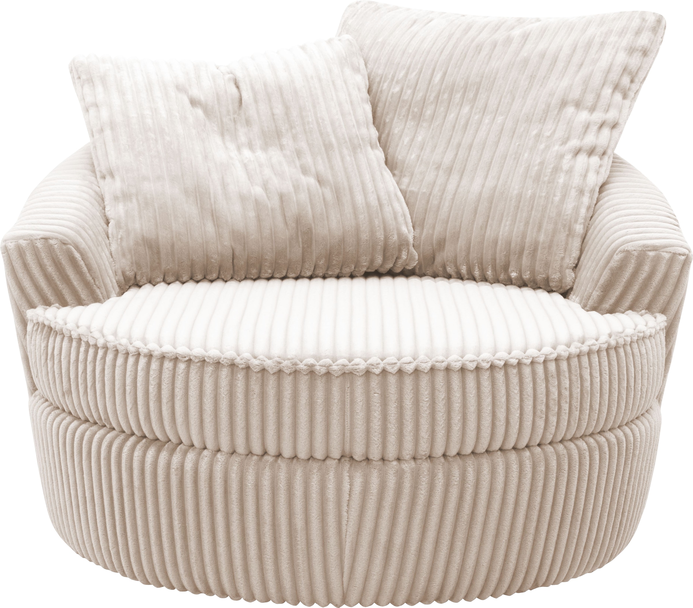 INOSIGN Drehsessel »AMECA, Love Seat XXL, Lese-Sessel, Big-Sessel 122 x 126 x 76 cm«, (1 St.), mit Mega-Cordstoff, Drehfunktion und Federkern