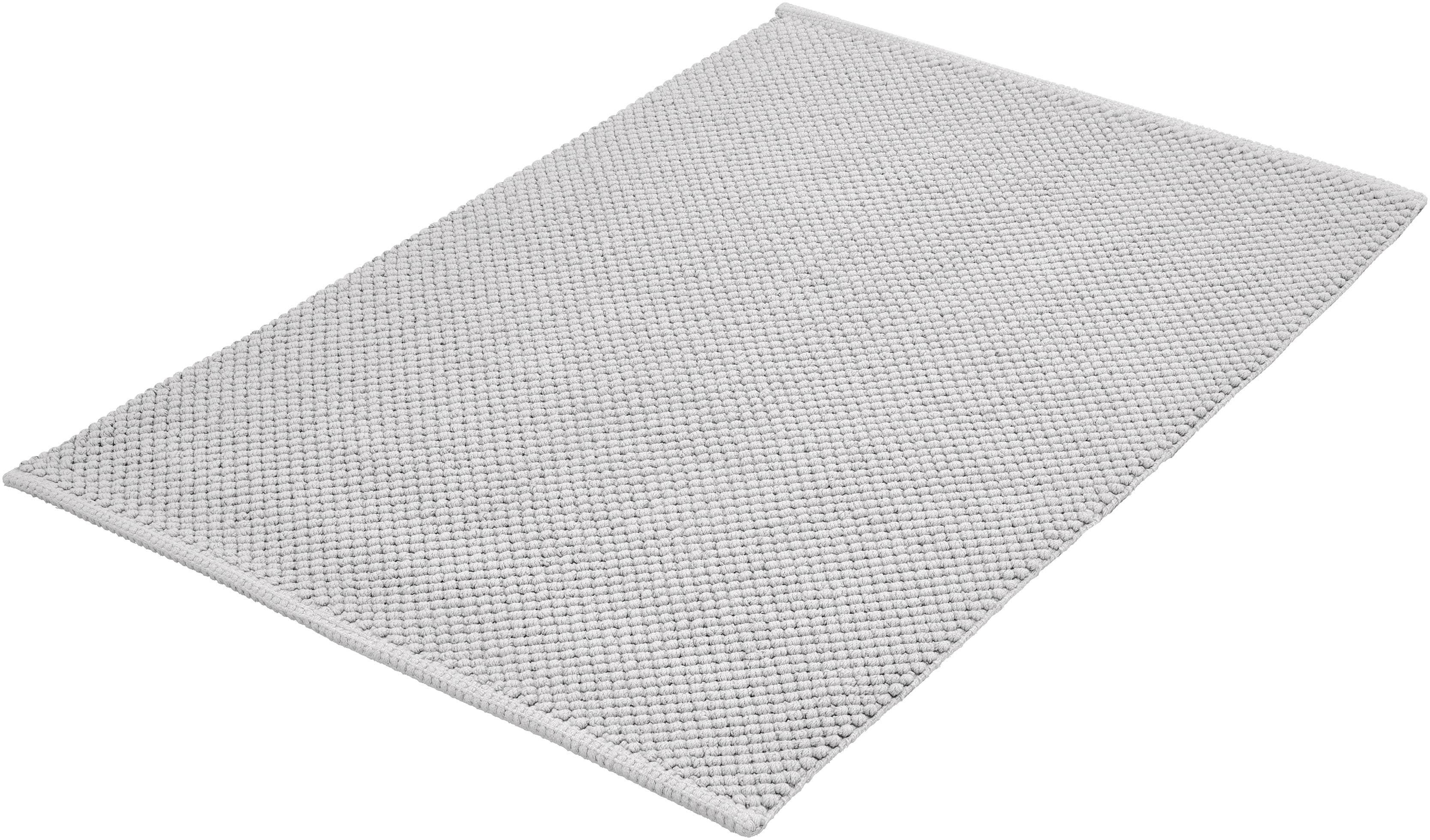 Kleine Wolke Badematte "Punto, Badvorleger, Badezimmer Teppich" Höhe 5 mm rutschhemmend beschichtet fußbodenheizungsgeeignet Badteppich, Uni Farben, Oberfläche reine Baumwolle