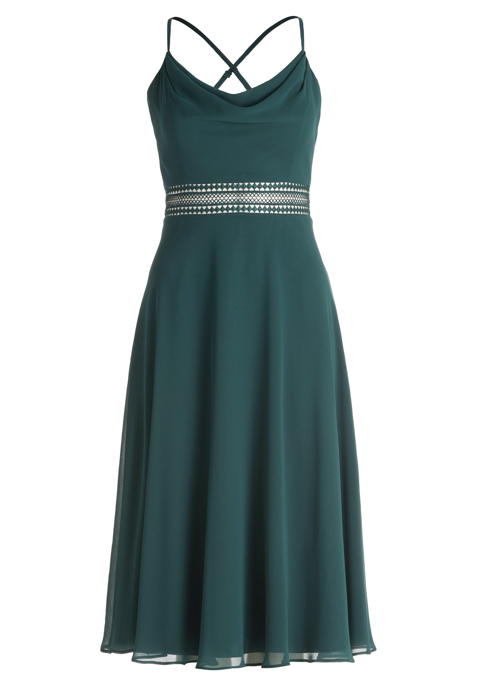 Vera Mont Cocktailkleid "Damen mit Wasserfallausschnitt" Ohne Tasche Sticke günstig online kaufen