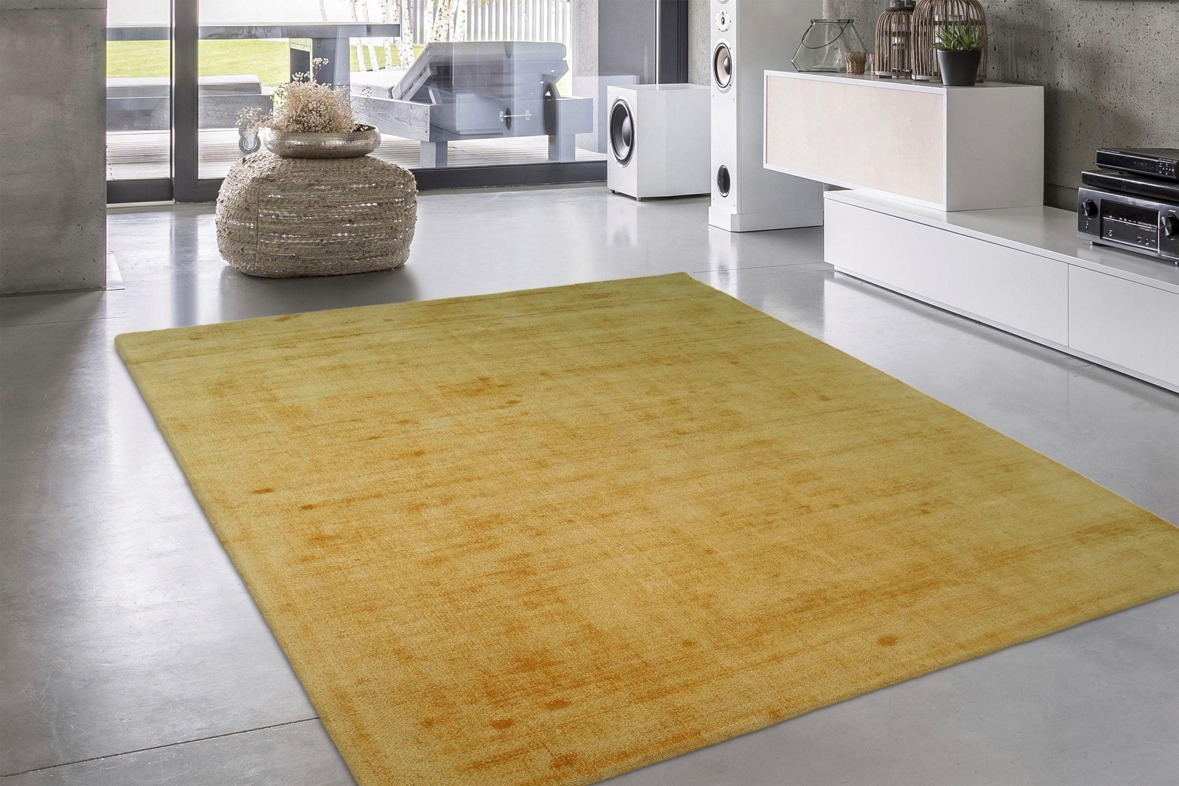 calo-deluxe Teppich »Viteox 200«, rechteckig, 13 mm Höhe, Viskose, Kurzflor, Wohnzimmer