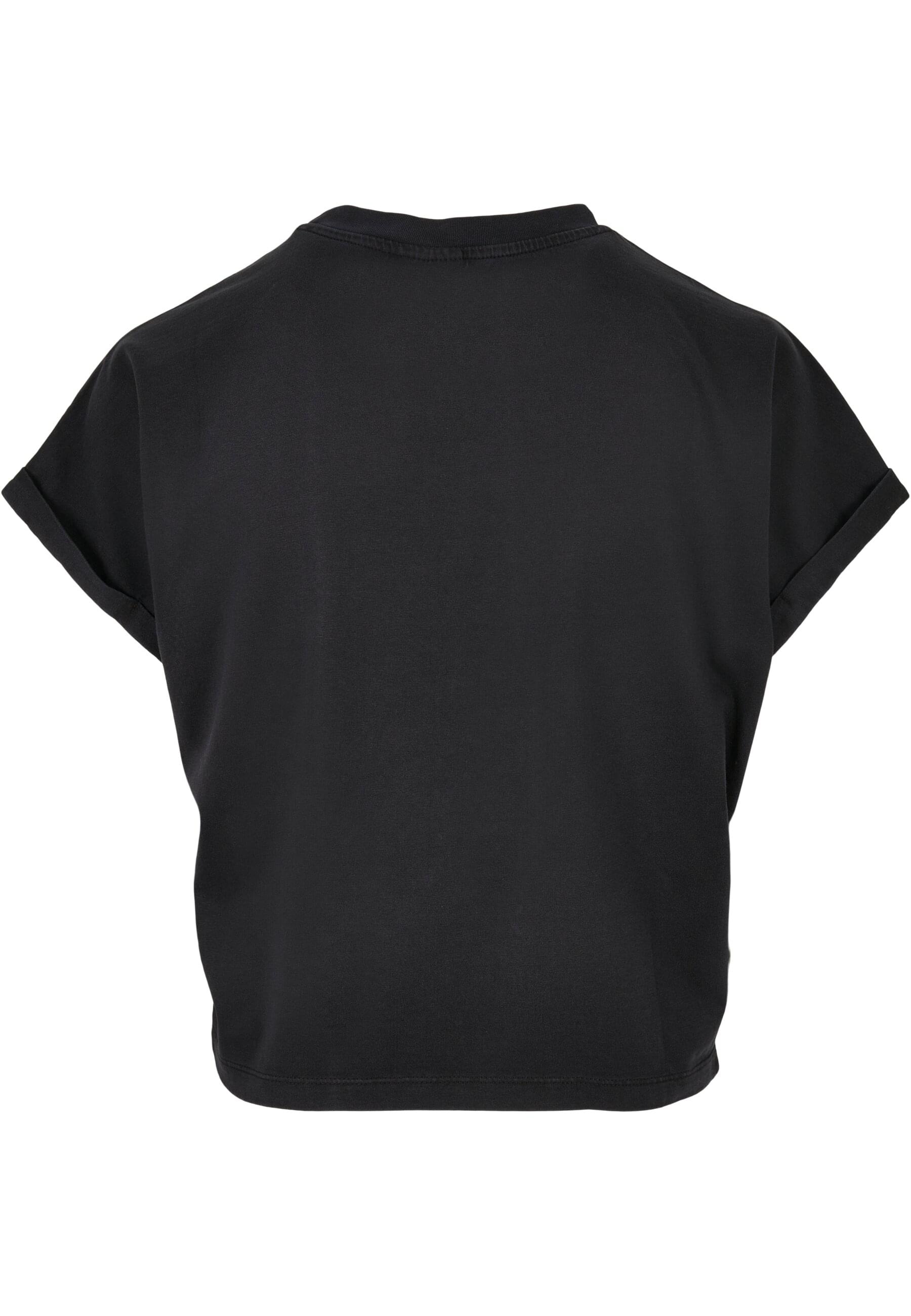 URBAN CLASSICS T-Shirt »Urban Classics Damen Ladies Short Pigment Dye Cut On Sleeve Tee«, (1 tlg.)