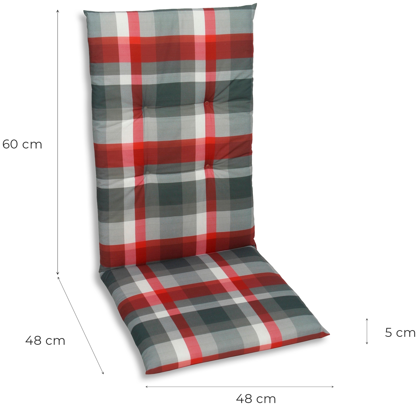 GO-DE Sitzauflage, Maße ca.: 48 cm x 108 cm x 5 cm