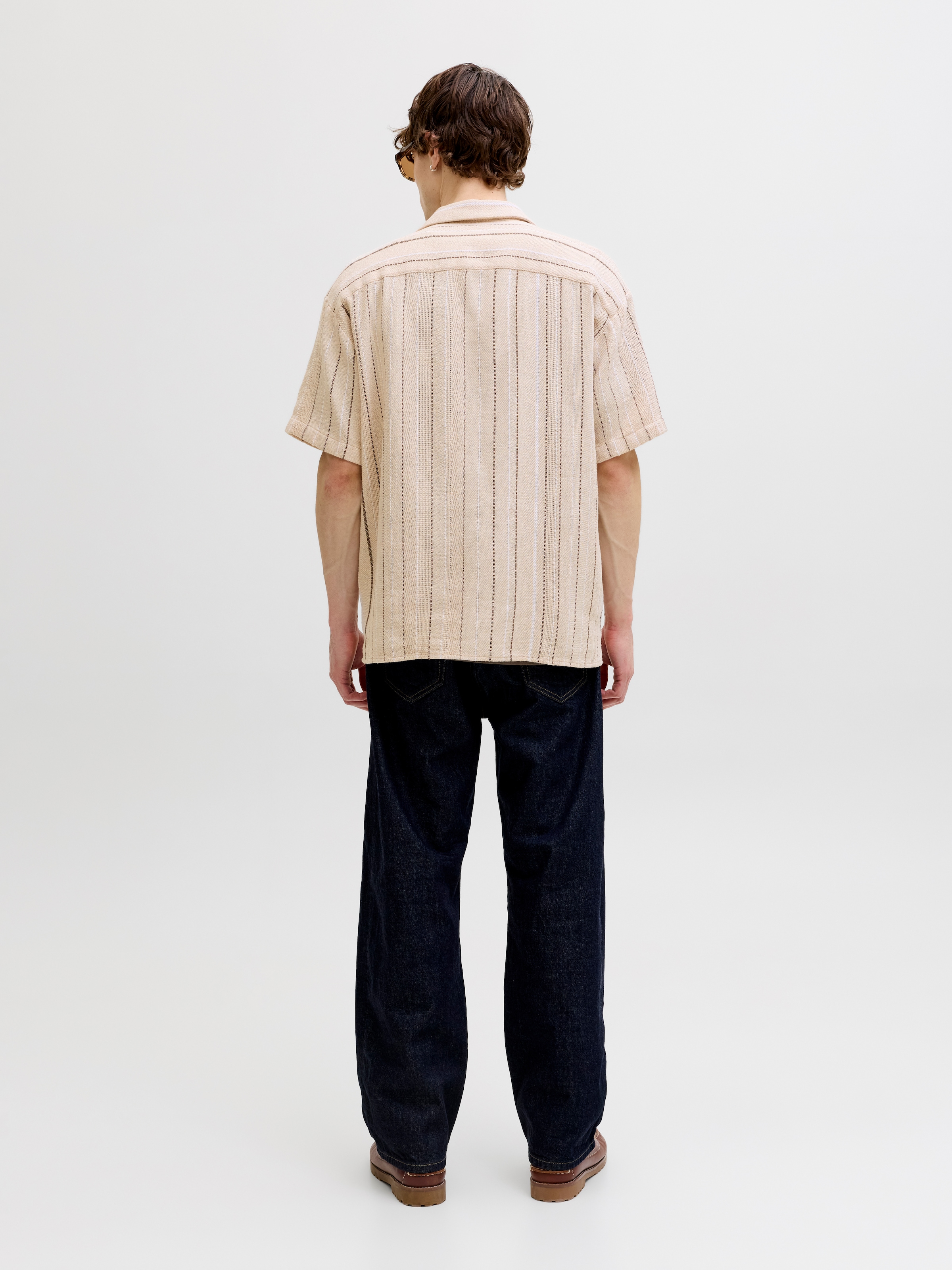 Jack & Jones Kurzarmhemd »JJEBRADLEY STRIPED RESORT SHIRT SS LN« Baumwolle, loose fit