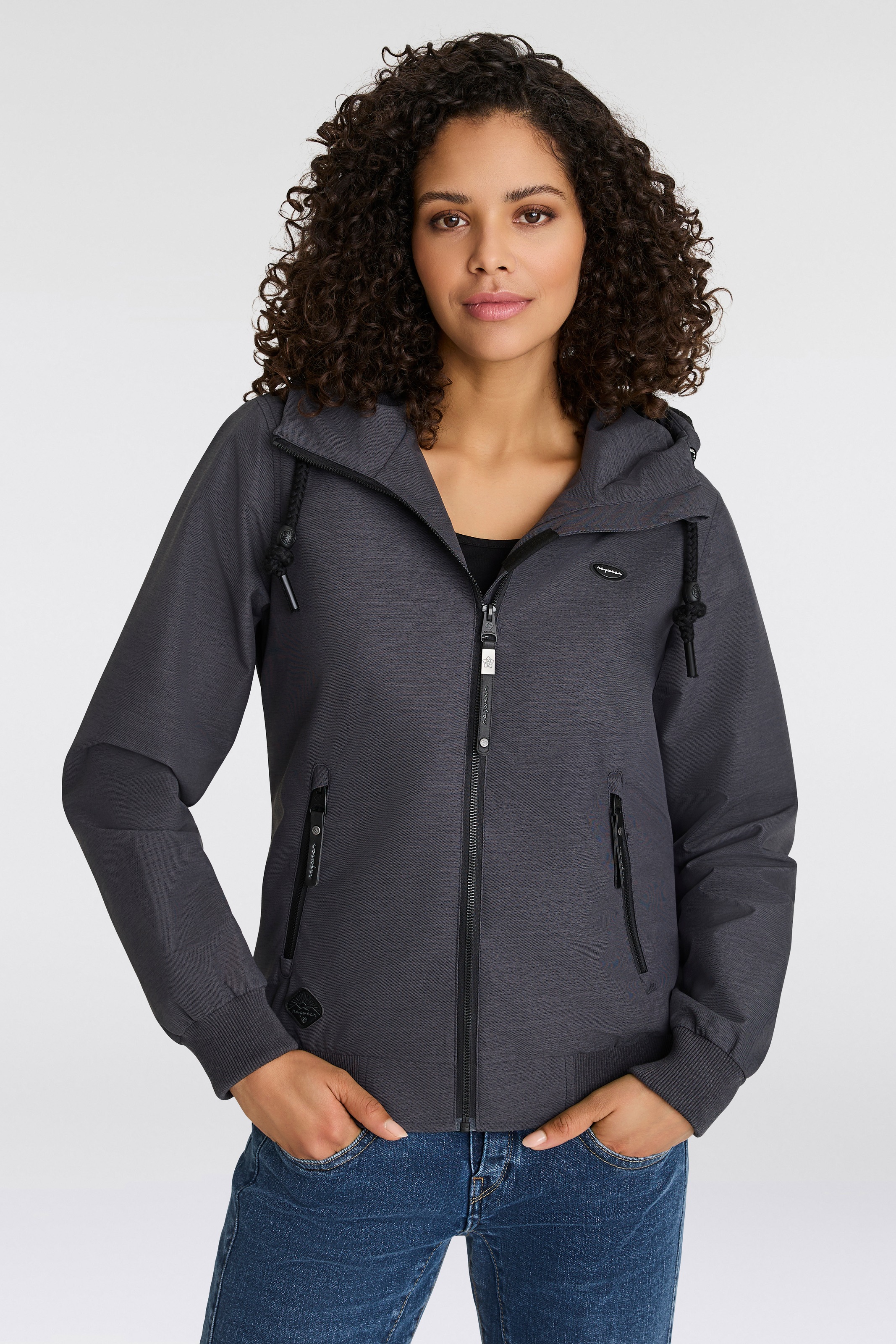 Thumbnail - Ragwear Funktionsjacke "NUGGIE OMBRE O" mit Kapuze Übergangsjacke aus wasserabweisendem Material