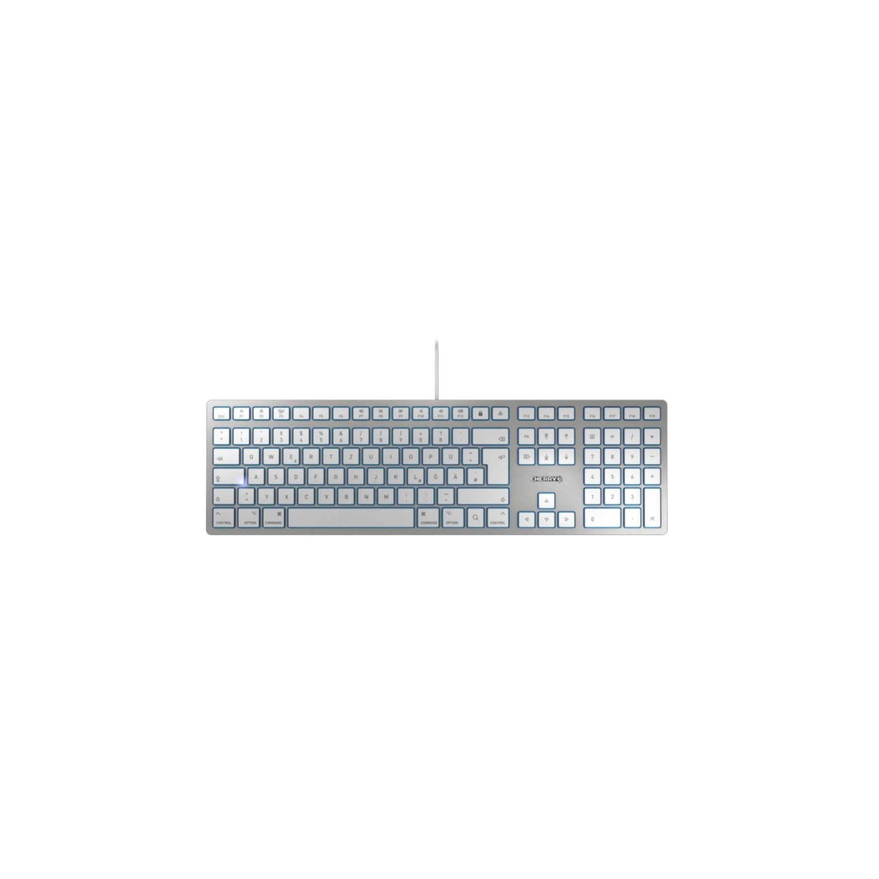 Tastatur »KC 6000 SLIM für MAC Kabelgebundene Tastatur, Silber/ Weiß, USB«