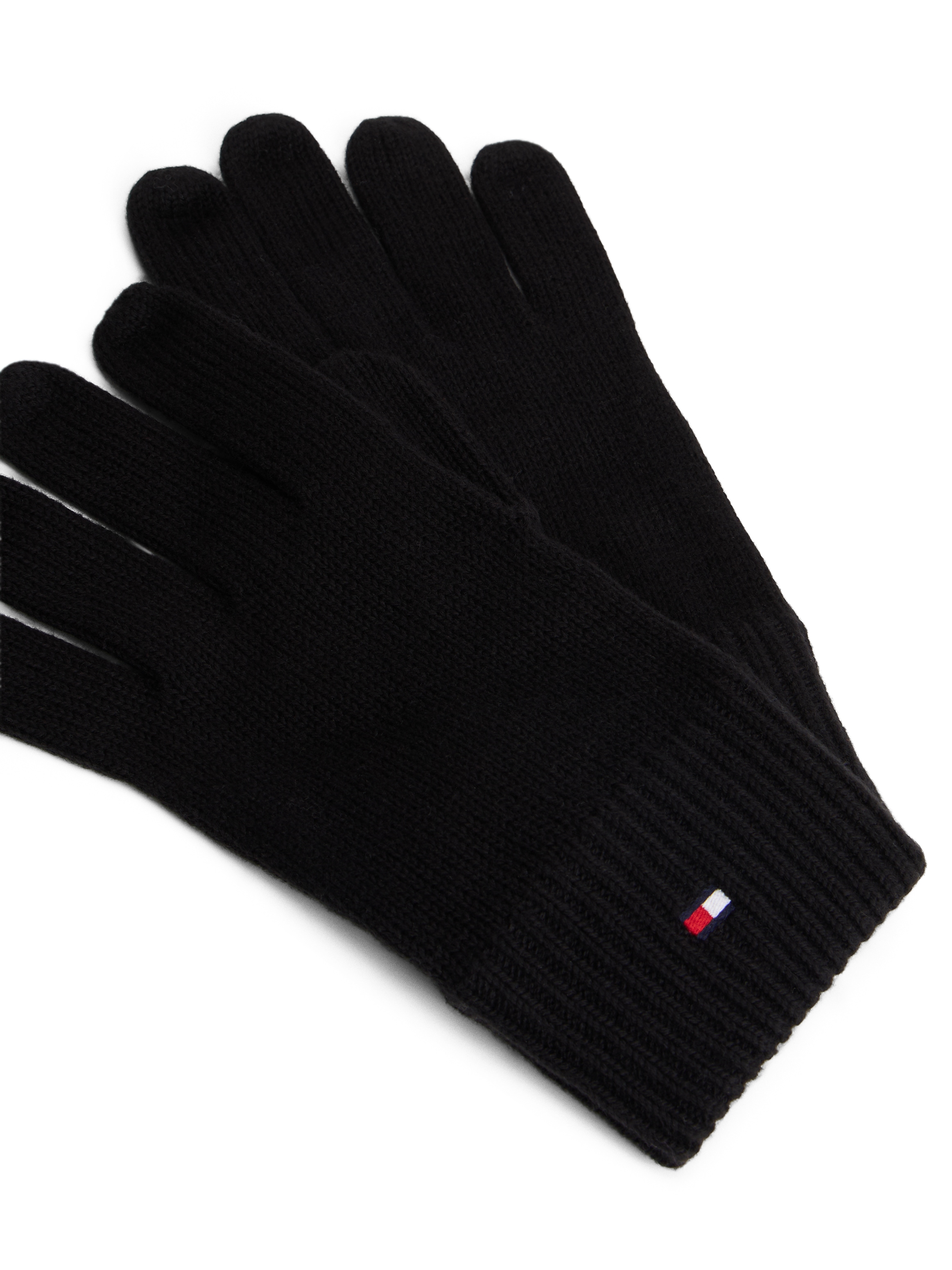 Tommy Hilfiger Strickhandschuhe »ESSENTIALS FLAG GLOVES«, mit Logostickerei