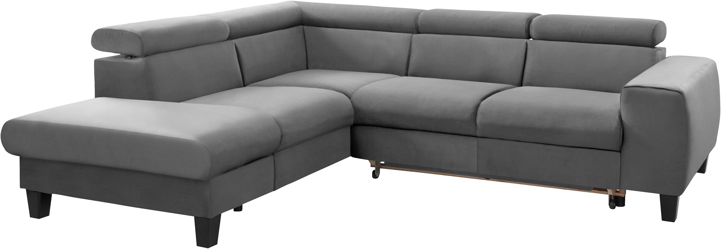 COTTA Ecksofa »Morven L-Form mit Kopfteilverstellung«, wahlweise mit Bettfunktion, Bettkasten & Wireless-Charger