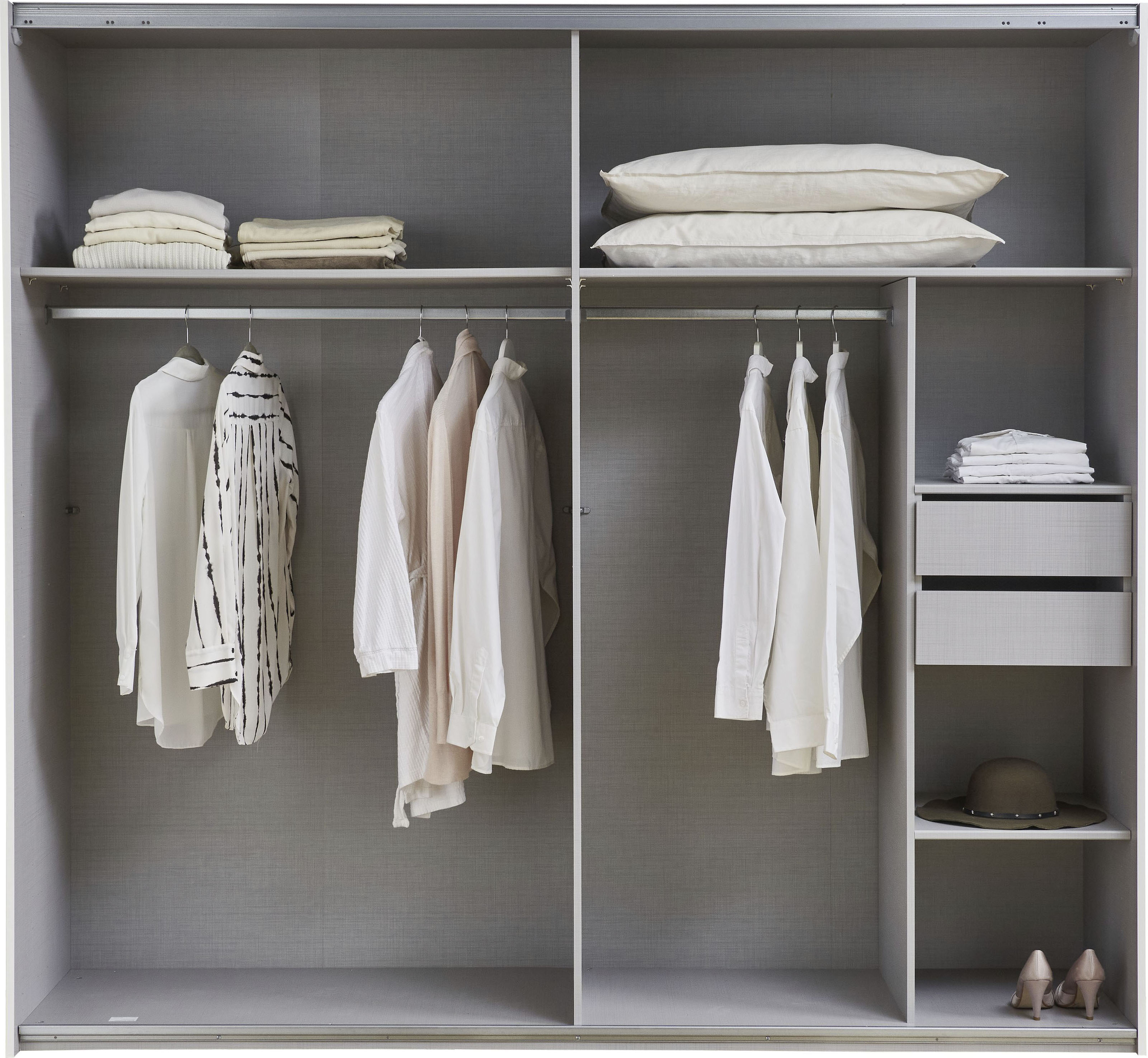 Thumbnail - Wimex Schwebetürenschrank "Jork Kleiderschrank mit Spiegel, schwarze Metallgriffe" Schrank in verschiedenen Größen und I...