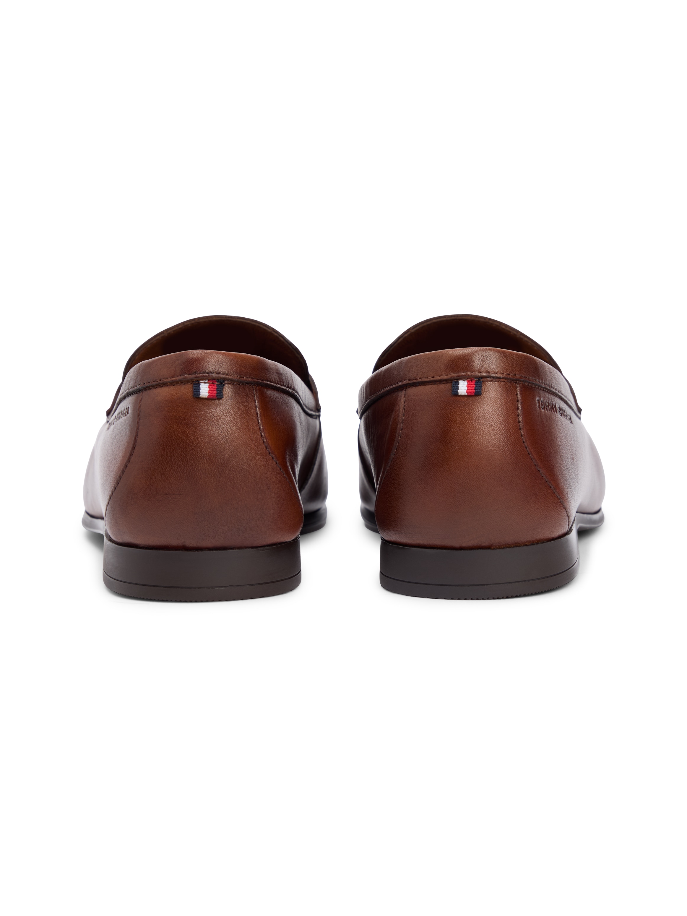 Tommy Hilfiger Loafer »FLEXIBLE SLIM  LEATHER LOAFER«  Blockabsatz, Slipper, Businessschuh mit Zierriegel