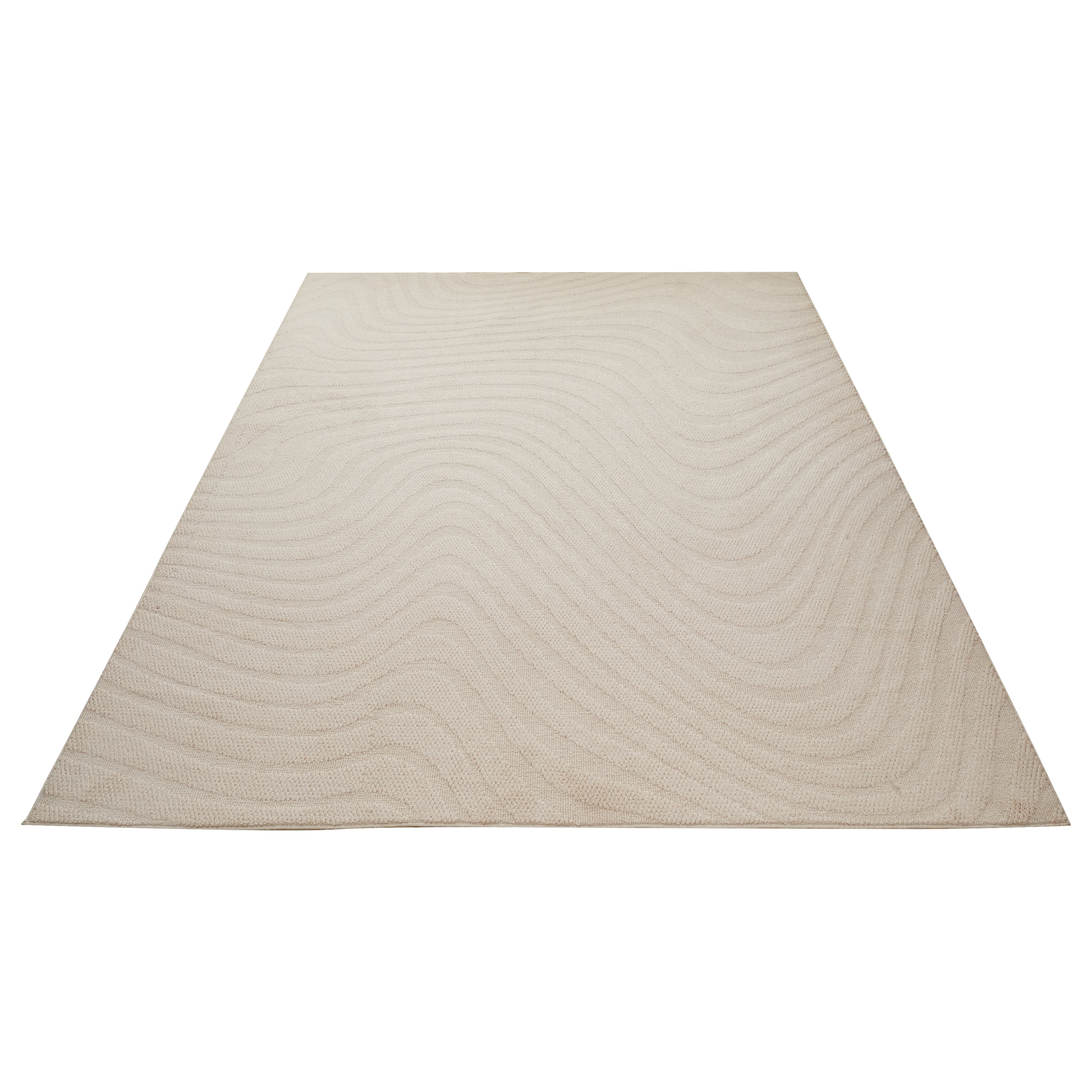 OTTO home Teppich »Jola Welle, Hoch-Tief-Design« rechteckig 12 mm Höhe Wellenmuster, Boho, Modern, 3D, Wohnzimmer, Schlafzimmer