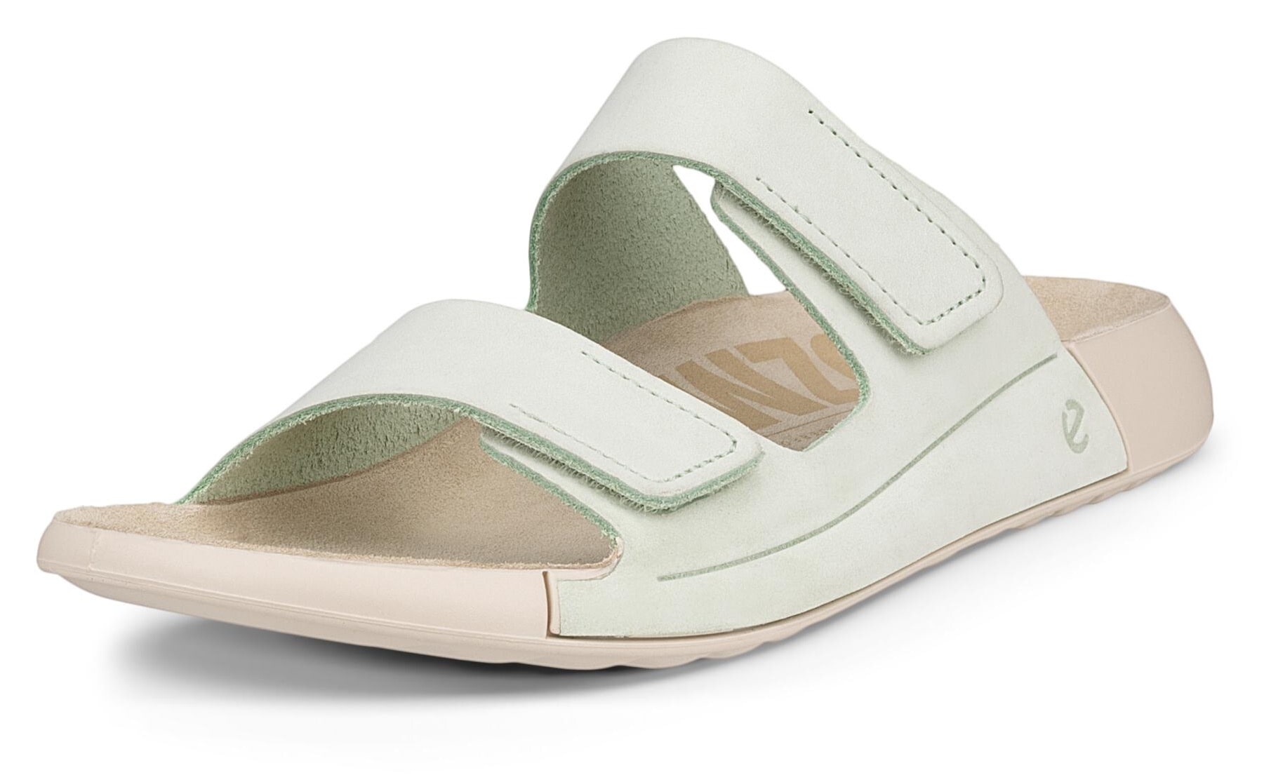 Ecco Pantolette "COZMO W", Sommerschuh, Schlappen mit zwei Klettverschlussriemen