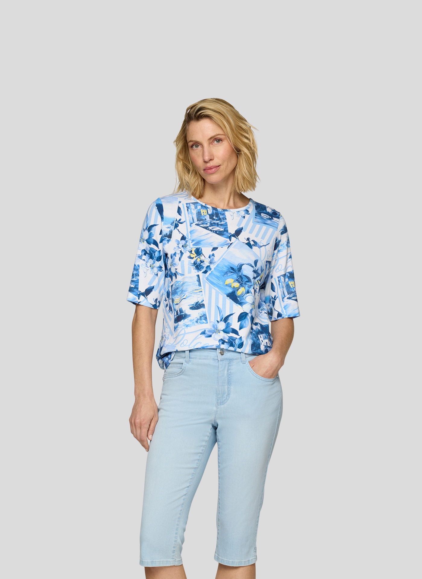 Rabe Print-Shirt "Rabe Shirt mit Fotoprint und floralen Elementen" günstig online kaufen