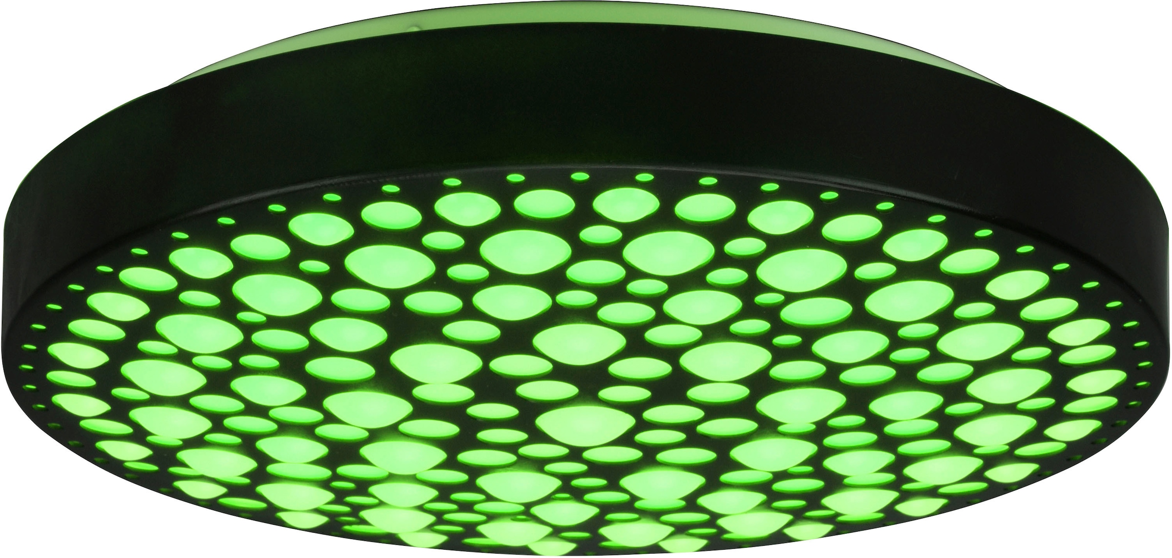TRIO Leuchten LED Deckenleuchte »Chizu«, 1 flammig-flammig, Regenbogen RGB-Wechsel, dimmbar per Fernbedienung, Memory, Nachtlicht