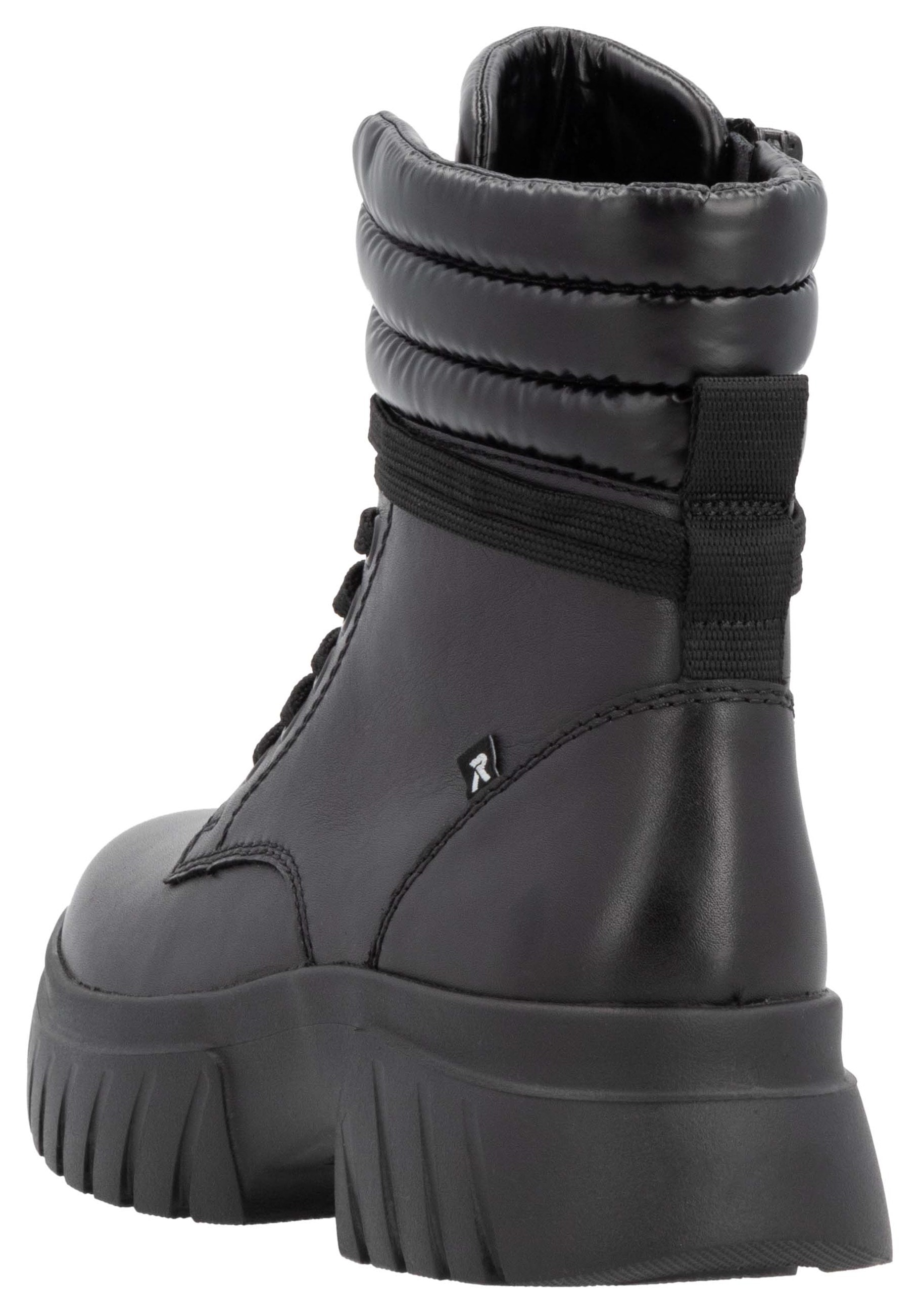Rieker EVOLUTION Schnürboots, Stiefelette, Plateauboots mit Schaftrandpolsterung