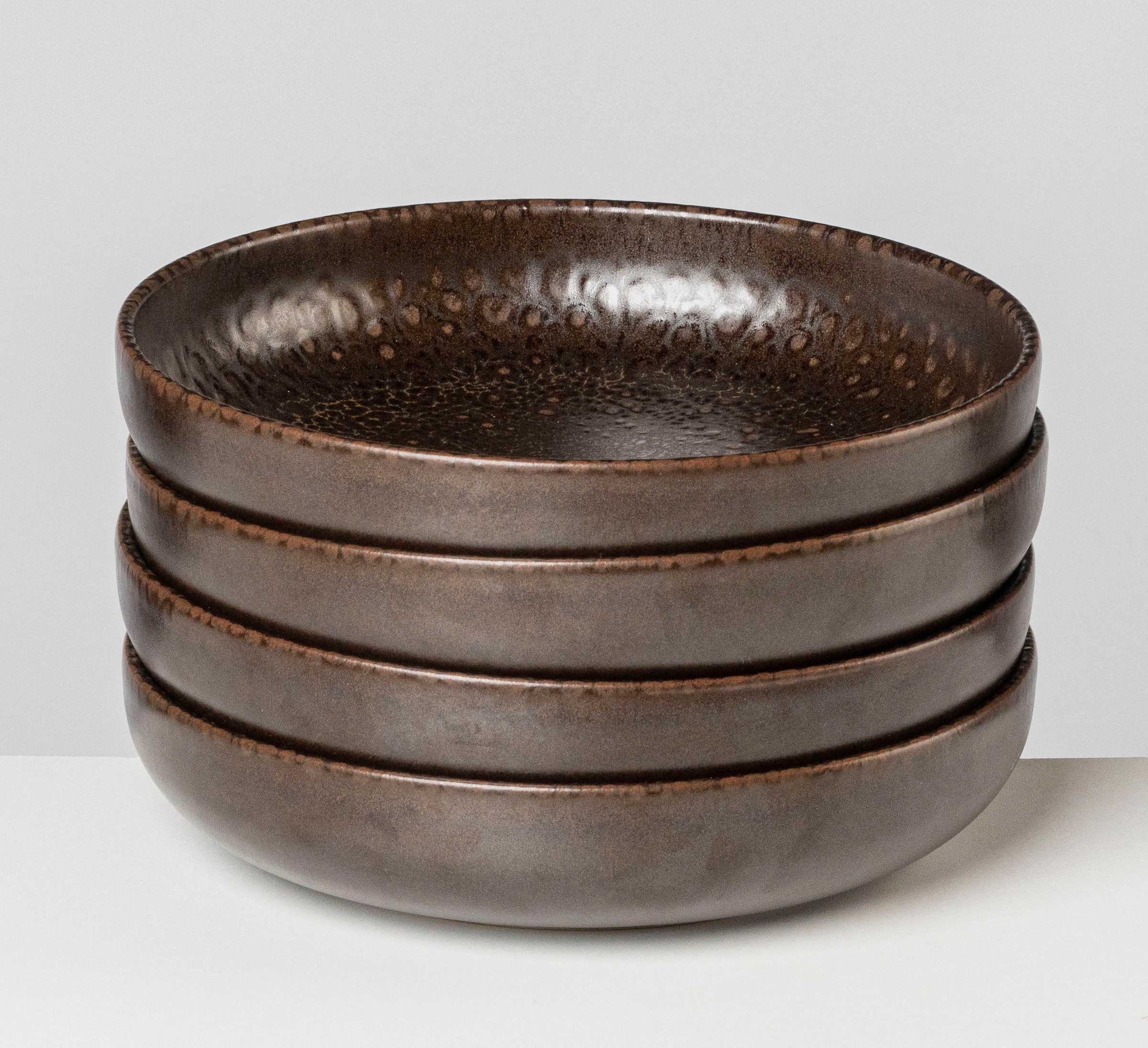gipfelstück Suppenteller "Teller Set, Glockenklang" Scandi-Style, glänzende Reaktivglasur, jedes Stück ein Unikat