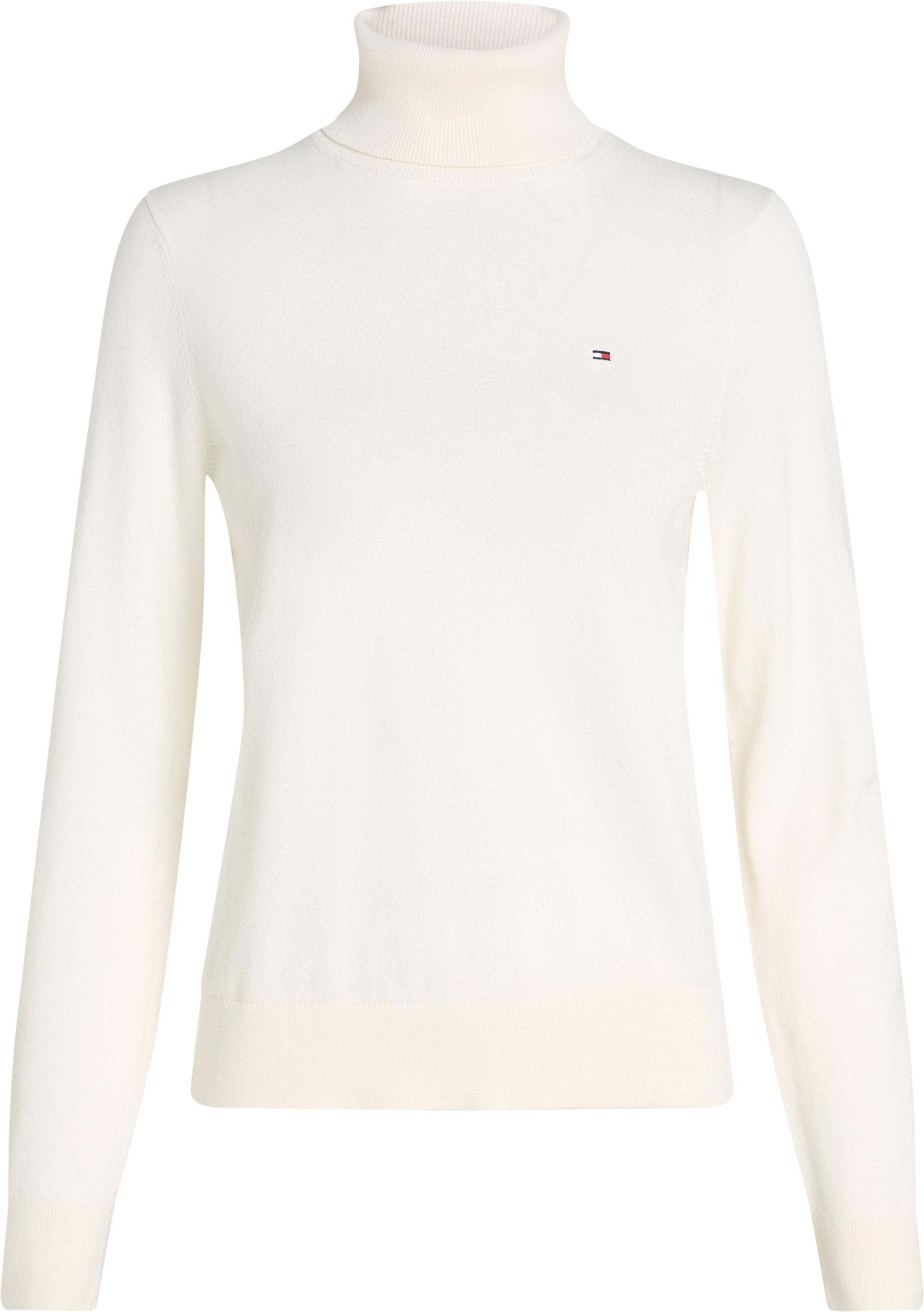 Tommy Hilfiger Strickpullover "CO JERSEY STITCH ROLL-NK SWT", mit Rollkrage günstig online kaufen