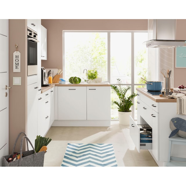 OPTIFIT Winkelküche »Elga«, Premium-Küche mit Soft-Close-Funktion,  Stellbreite 265 x 175 cm kaufen | BAUR