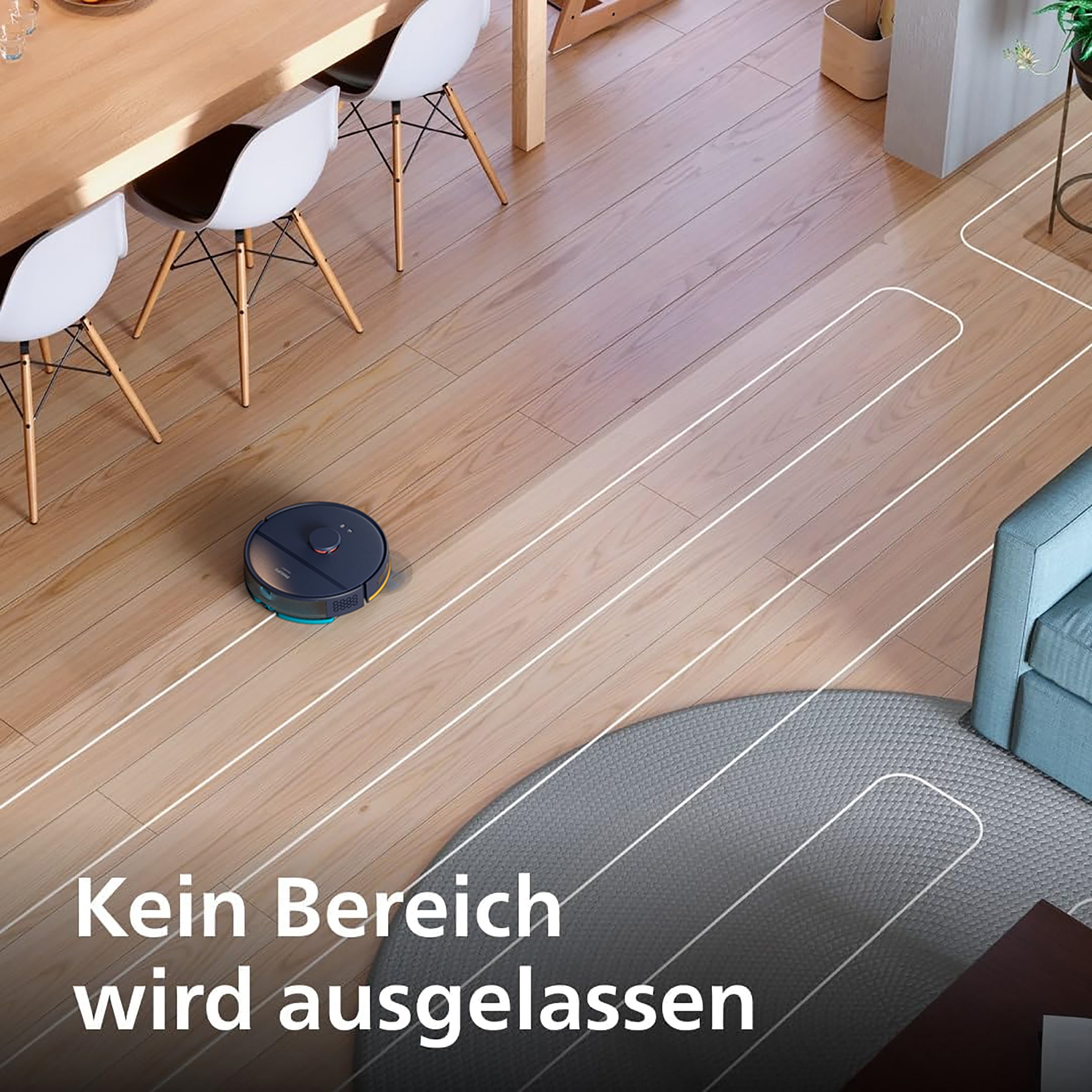Philips Nass-Trocken-Saugroboter »XU2100/15 2000 Series 2. Gen, mit 6.000pa Saugkraft, Teppich-Boost«, LDS-Radarnavigationssystem, HomeRun App, inkl. Entleerungsstation