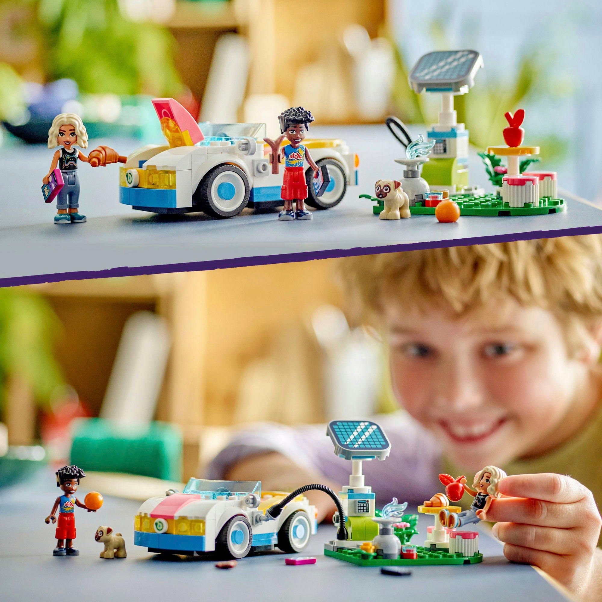 LEGO® Konstruktionsspielsteine »E-Auto mit Ladestation (42609), LEGO Friends«, (170 St.), Made in Europe
