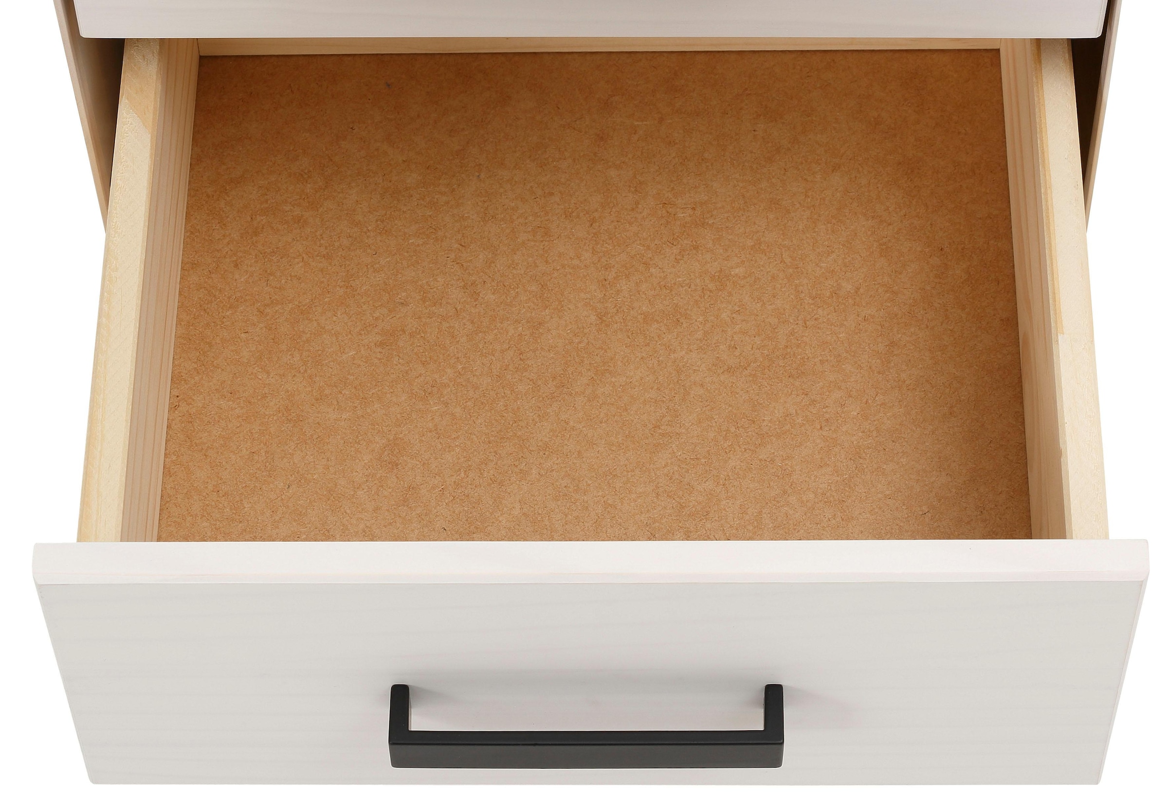 Home affaire Sideboard, Kommode aus massivem Kiefernholz, mit verstellbaren Glaseinlegeböden