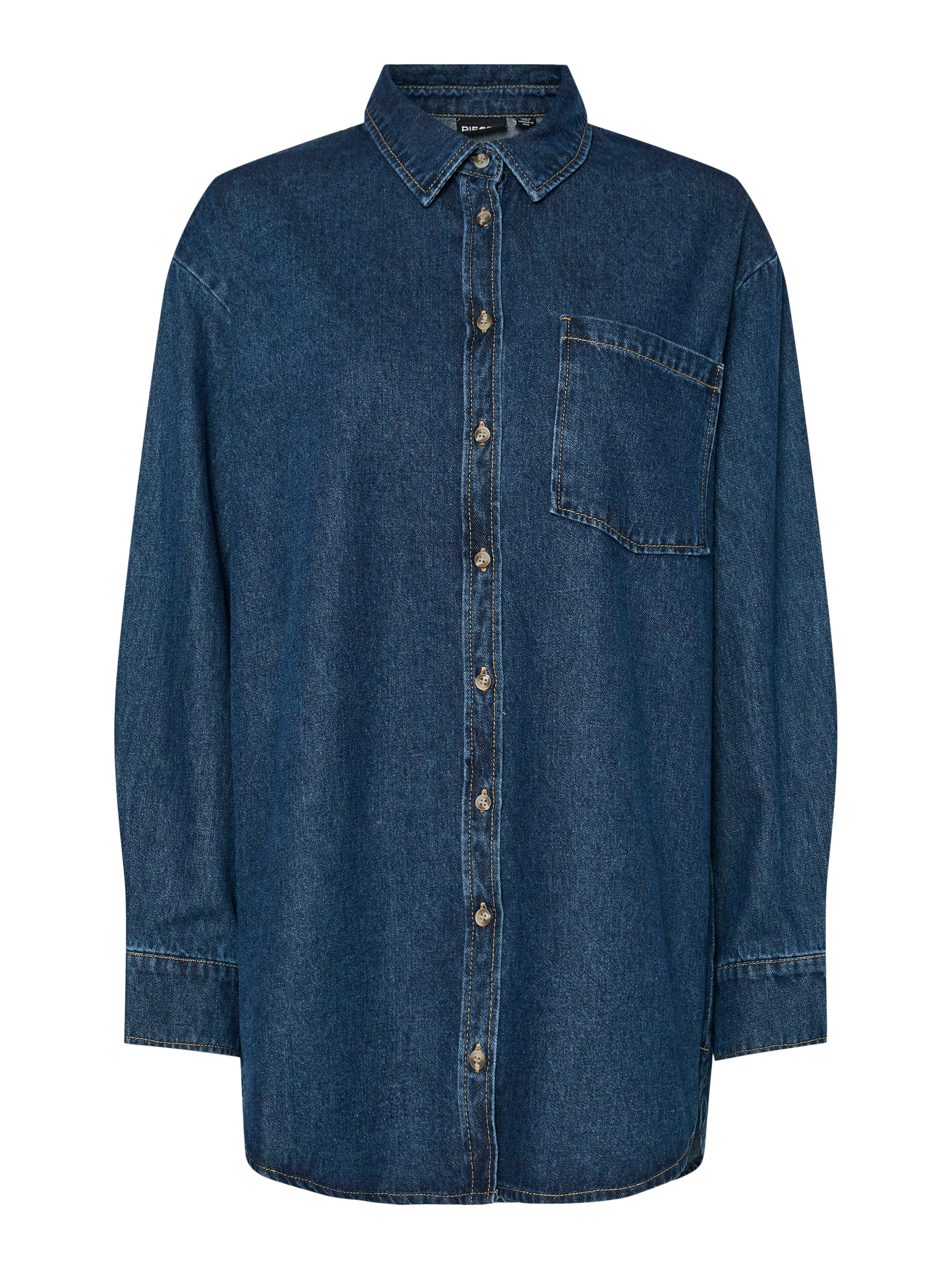 pieces Jeansbluse "PCMAISIE LS DENIM SHIRT NOOS BC" günstig online kaufen