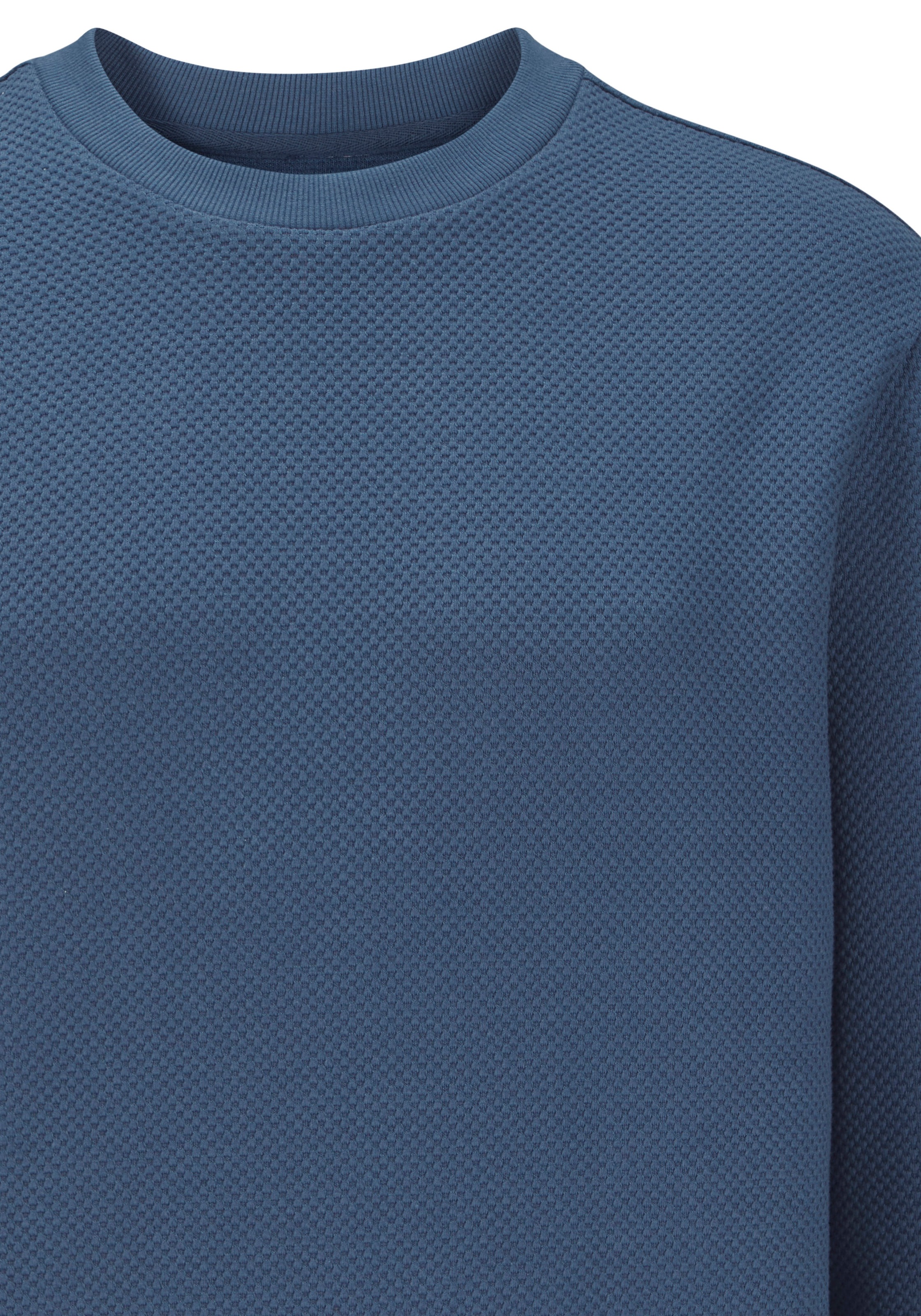 Sweatshirt JOHN DEVIN, Herren, Gr. 3XL (64/66), blau, Obermaterial: 83% Baumwolle, 16% Polyester, 1% Elasthan, unifarben, regular fit, Rundhals, angesetztes Bündchen, Sweatshirts Sweatshirt, Pullover aus Struktur-Qualität 2