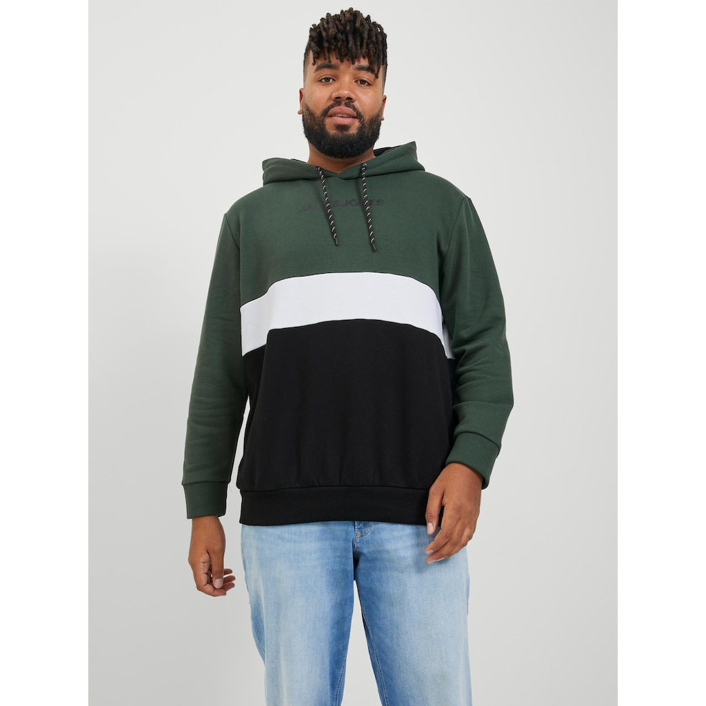 Jack & Jones PlusSize Kapuzensweatshirt »JJEREID BLOCKING SWEAT HOOD NOOS PLS«