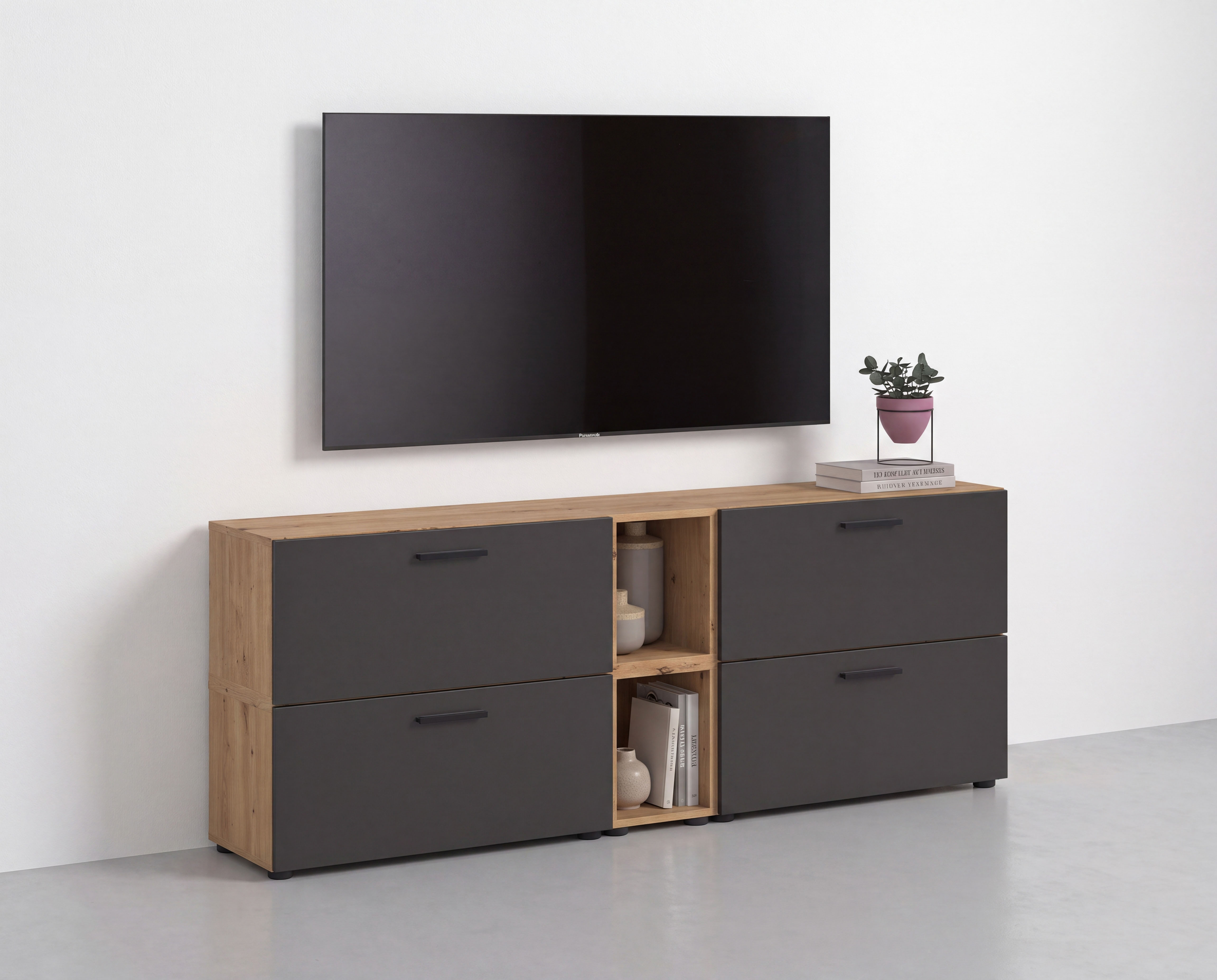 Home affaire Schrank-Set "ENESTE, 6-teilig, in verschiedenen Farben, individuell kombinierbar" verschiedenste Kombinationmöglichkeiten, stehend oder hängend, 2 Stk. tlg.