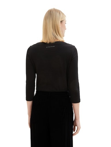 TOM TAILOR 3/4-Arm-Shirt, mit kurzer Ärmellänge