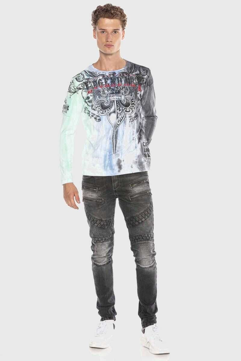 Cipo & Baxx T-Shirt »Sweatshirts« mit Ornament-Print