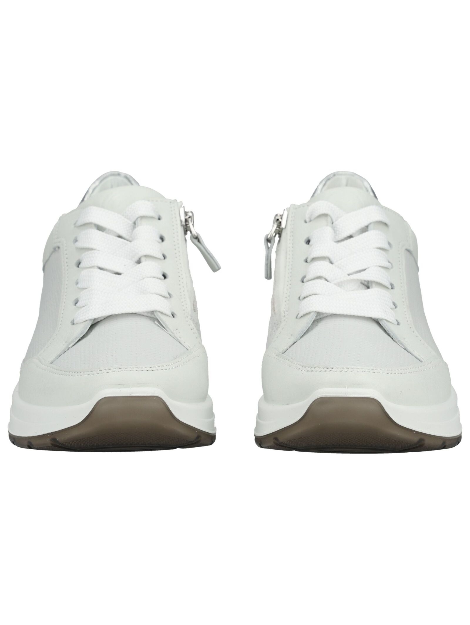 Sneaker ARA "Ara Sneaker Leder", Damen, Gr. 39, weiß, silber, Leder, Schuhe Sneaker 2