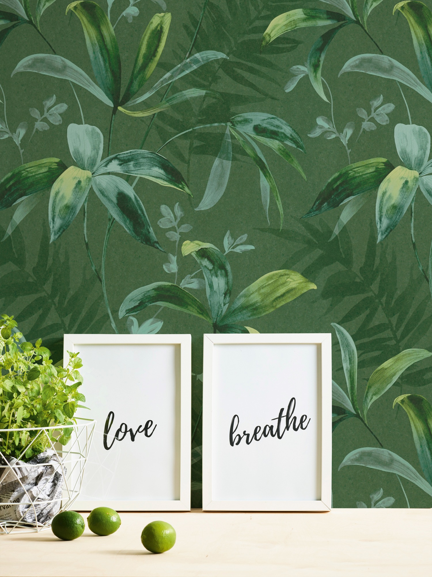 Architects Paper Vliestapete »Jungle Chic«, floral-botanisch-tropisch, Palmentapete Tapete Dschungel Tapeten Wohnzimmer Schlafzimmer Küche