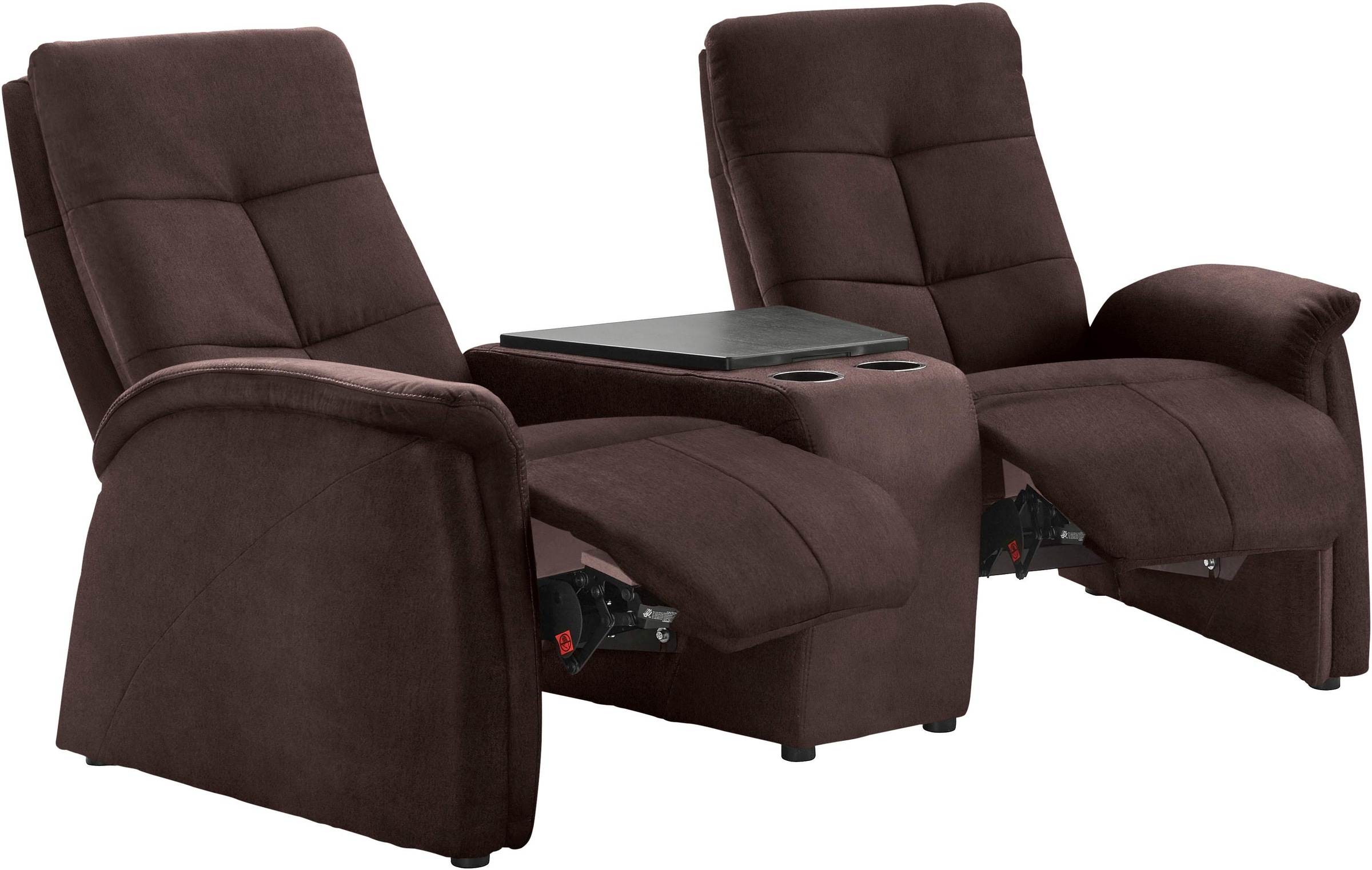 Thumbnail - exxpo - sofa fashion 2-Sitzer "Tivoli, Kinosofa mit Relaxfunktion, mit Ablagetisch und Stauraum" bequem und komfortabel