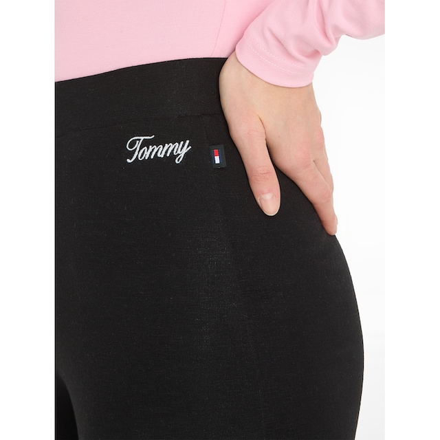 Tommy Jeans Strickhose »TJW FLARED SCRIPT KNIT PANT«, mit Tommy-Schriftzug  für bestellen | BAUR