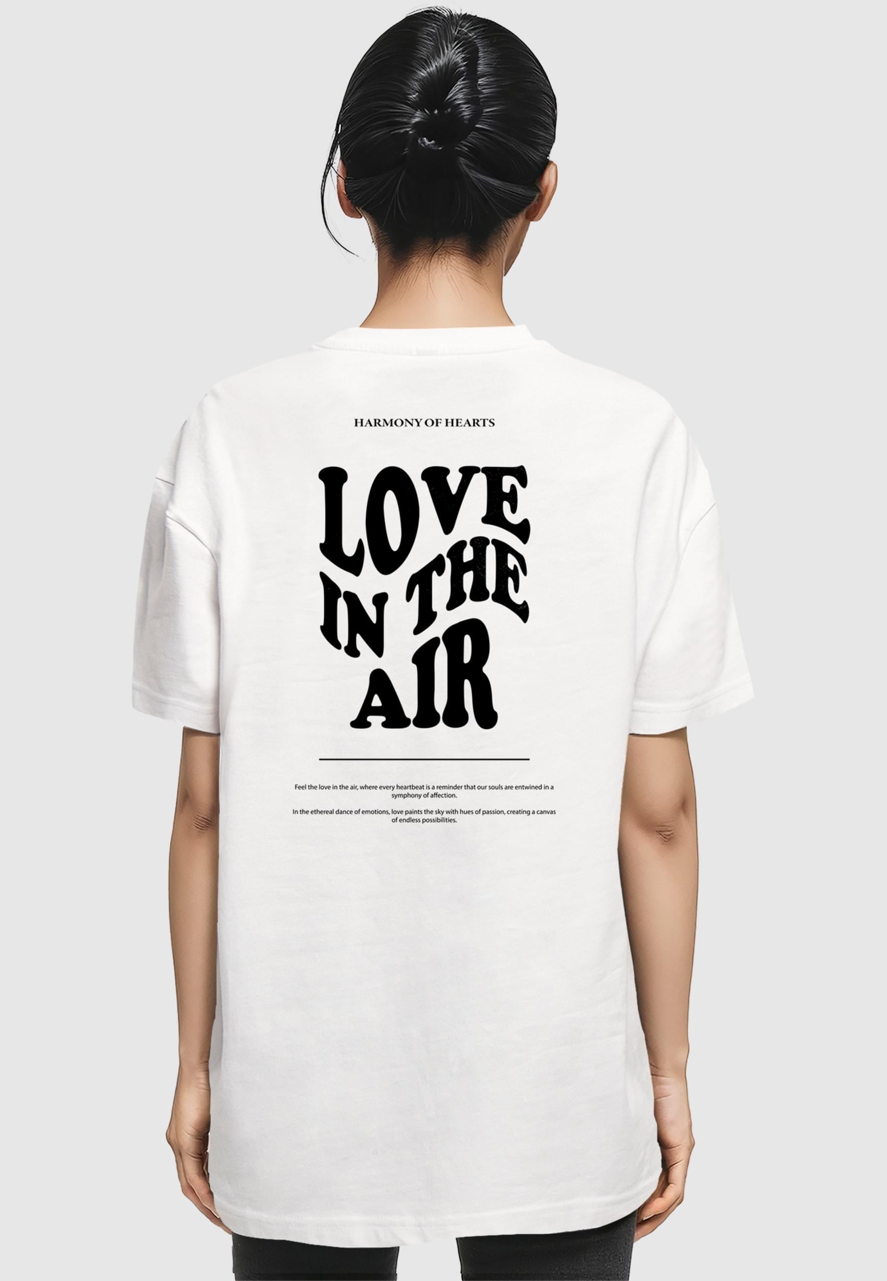 Merchcode T-Shirt »Merchcode Damen Ladies Love In The Air Oversized Boyfriend Tee«, (1 tlg.)