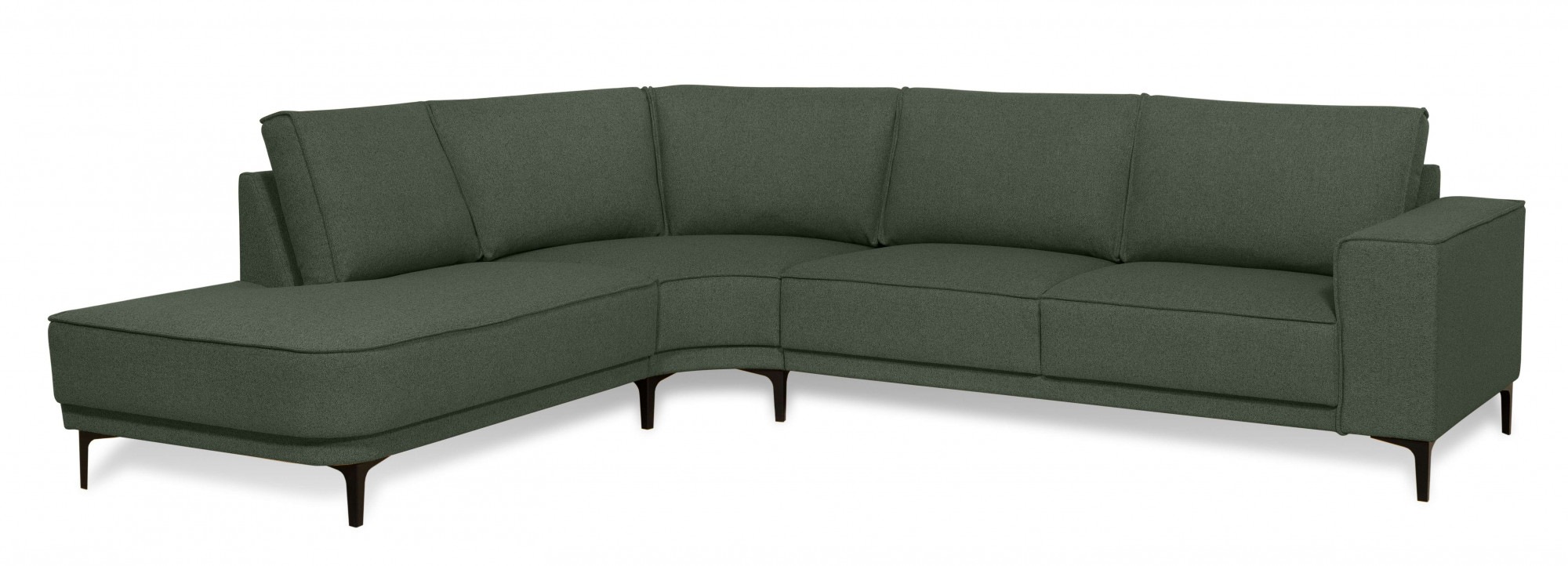 Places of Style Ecksofa »Casina«, mit abgerundeter Ottomane, in einem weichen Chenille-Stoff